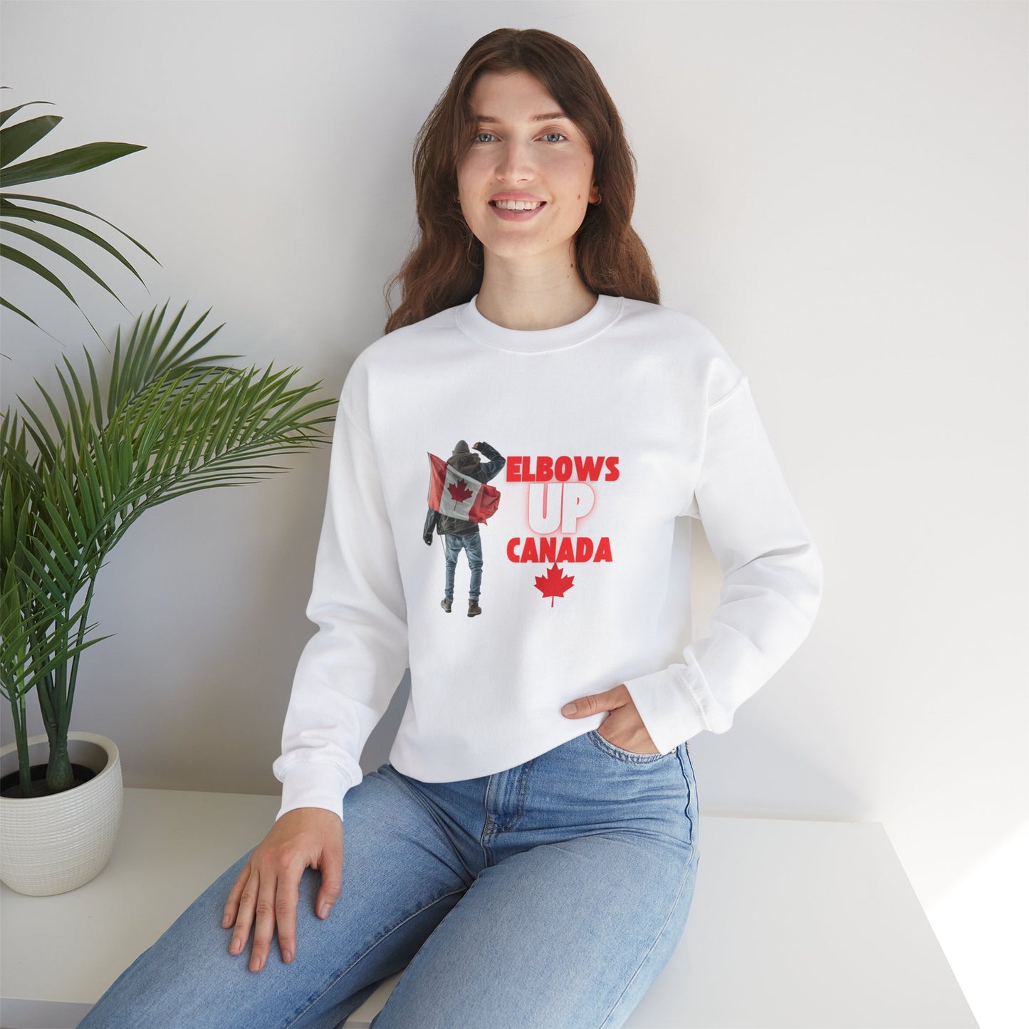 Elbows Up Canada Crewneck Sweatshirt