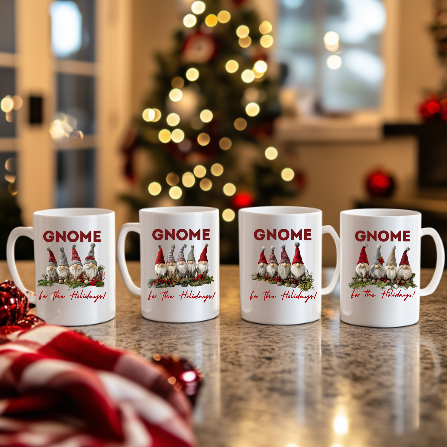 Gnome for the Holidays Ceramic Mug (Design B)