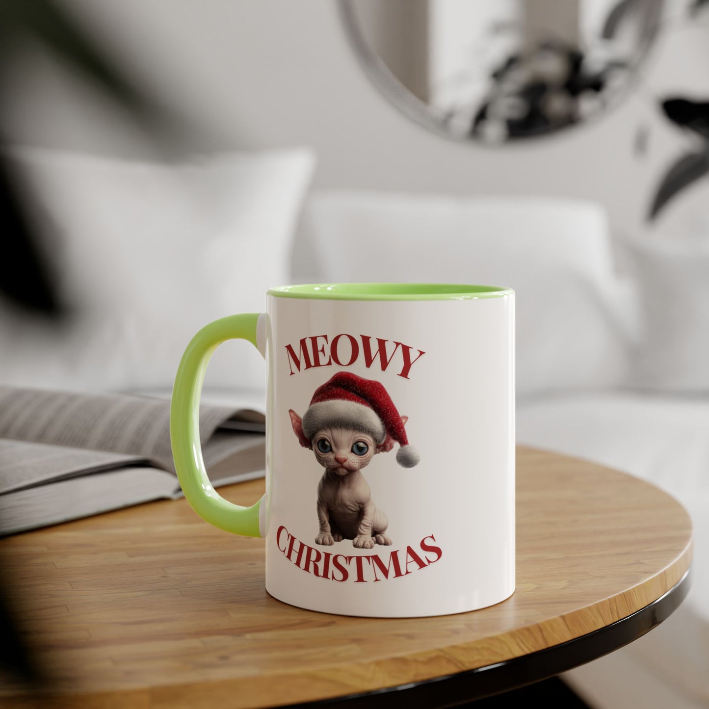 Christmas Cat Mugs - Meowy Christmas Sphynx