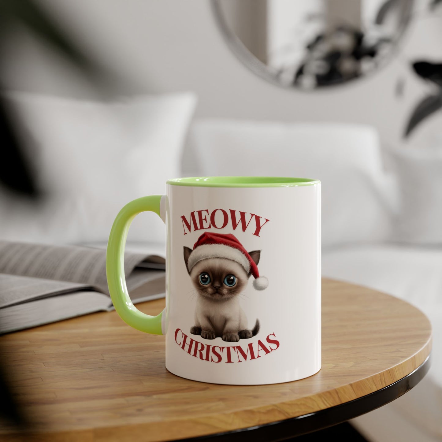 Christmas Cat Mugs - Meowy Christmas Siamese