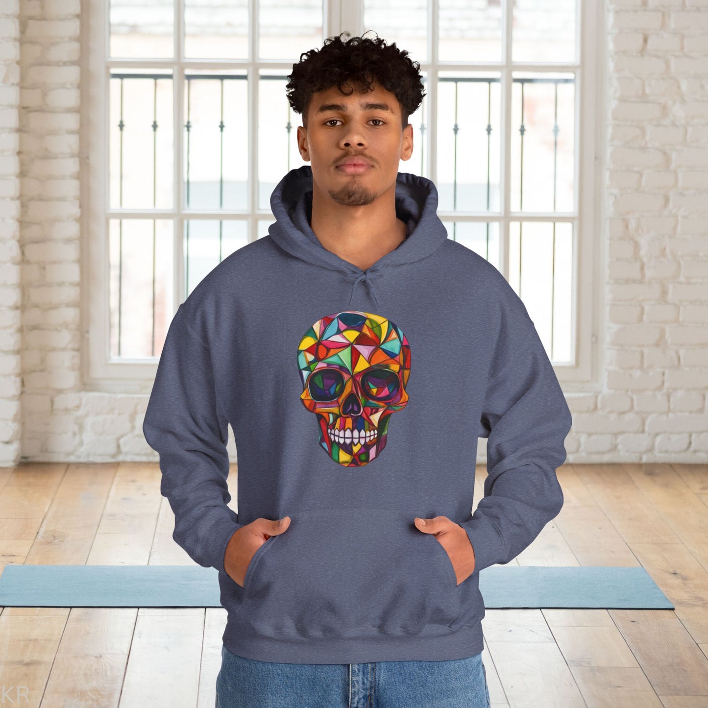 Cubism Art Sugar Skull Hoodie