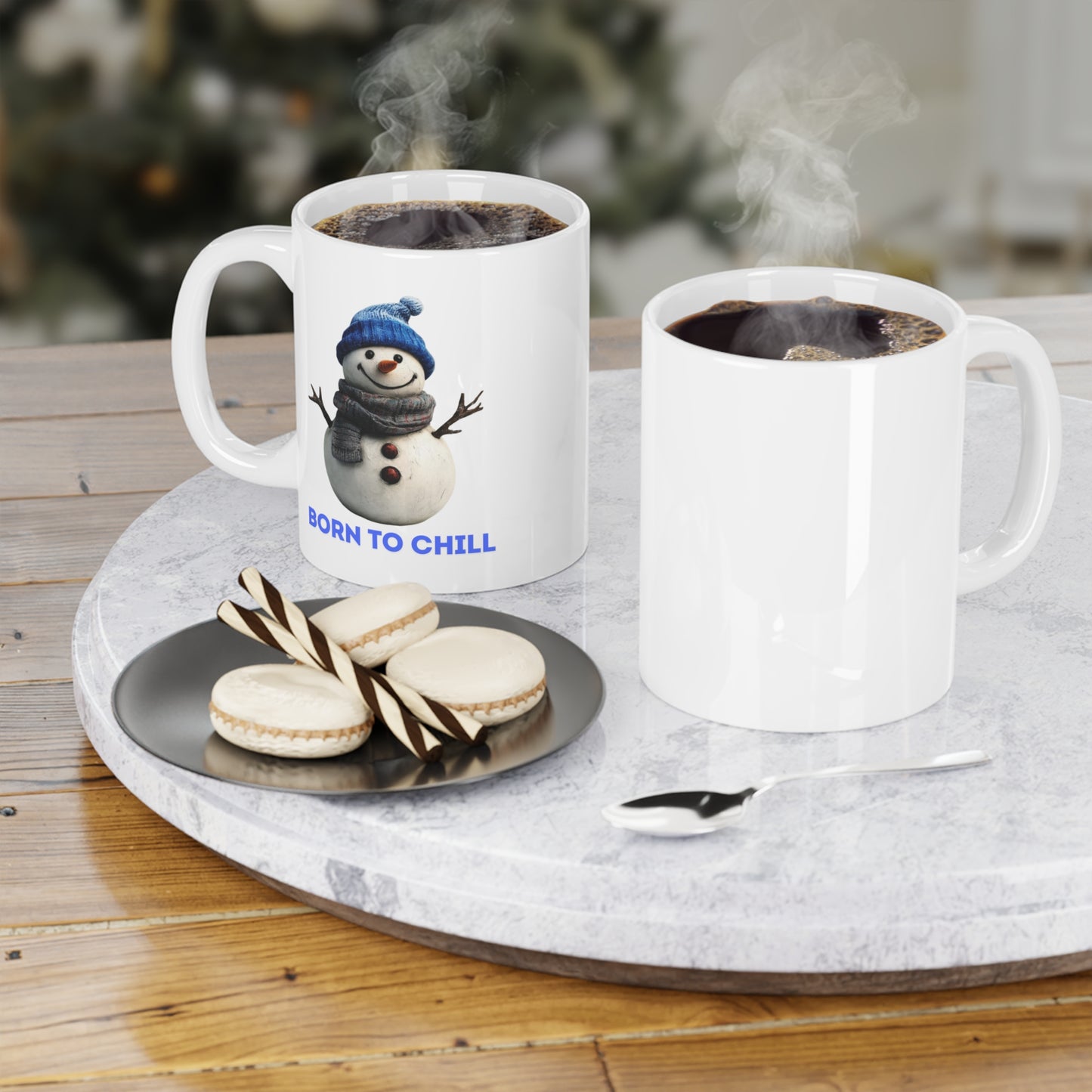 Holiday Snowman Mug - Born to Chill (Design B)