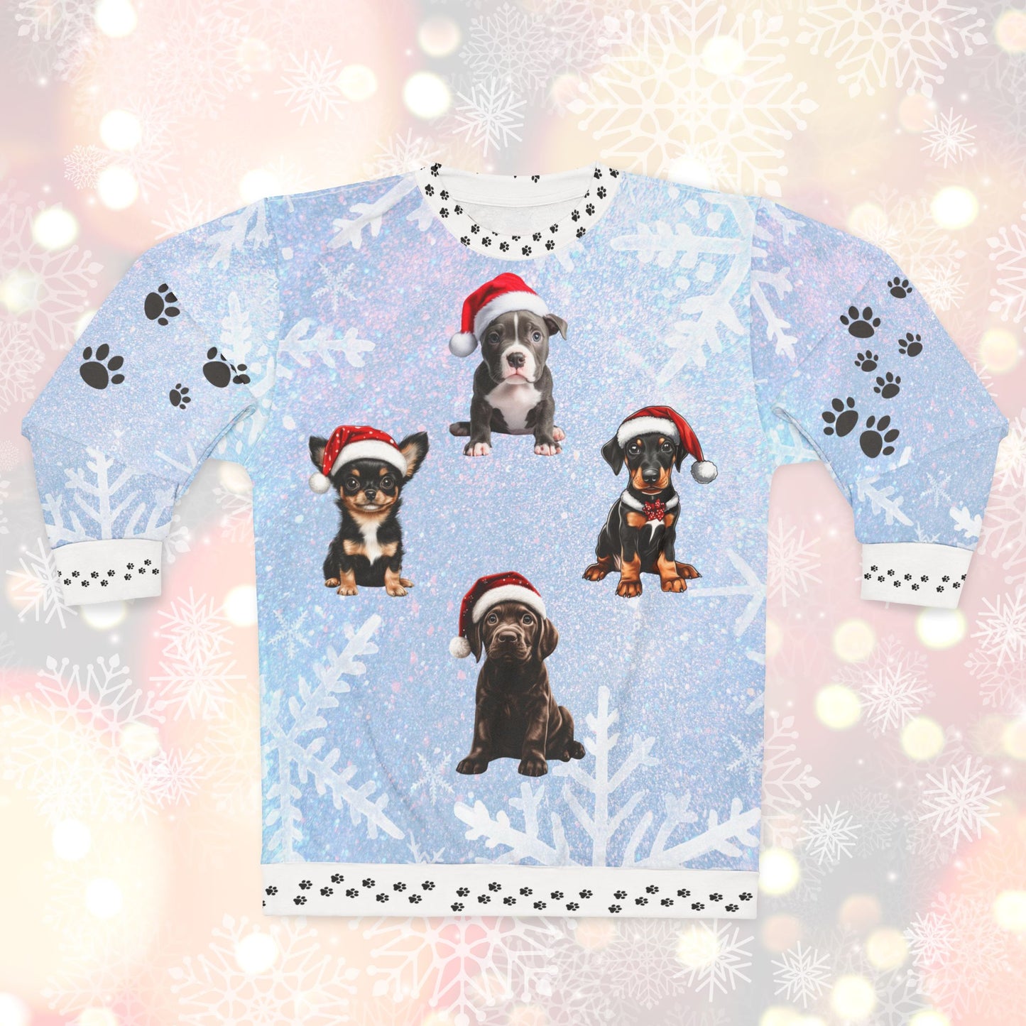 Precious Puppies - All Over Print - Ugly Christmas Sweater