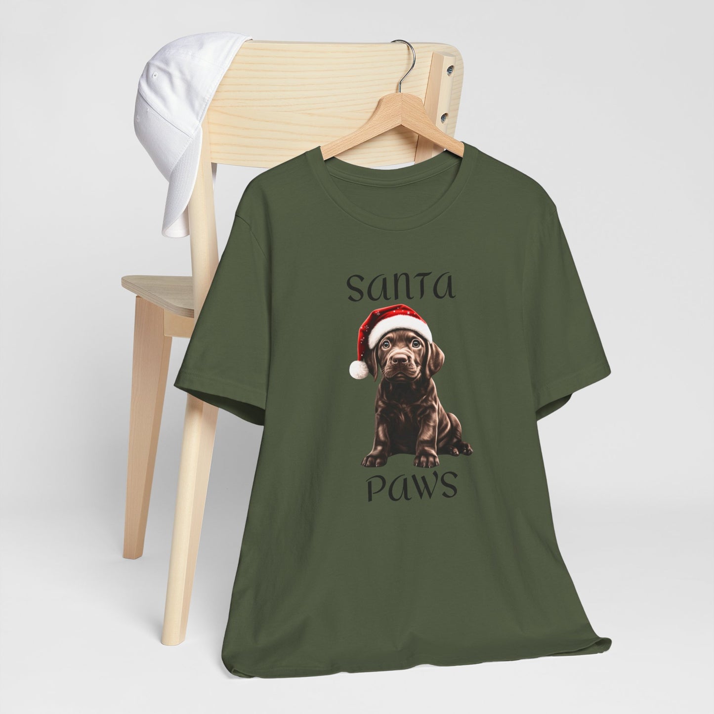 Santa Paws - Chocolate Lab - Christmas T-shirt