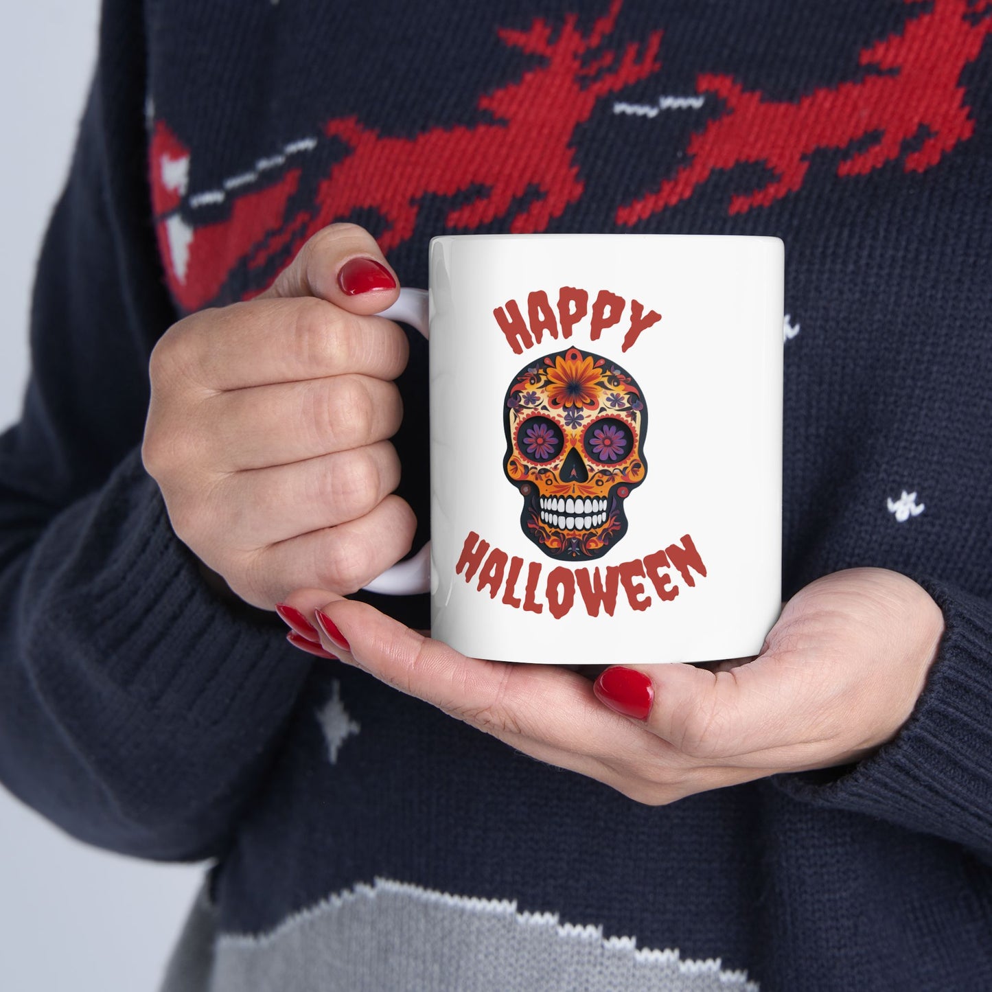 Just add sugar! Sugar Skull Ceramic Mug