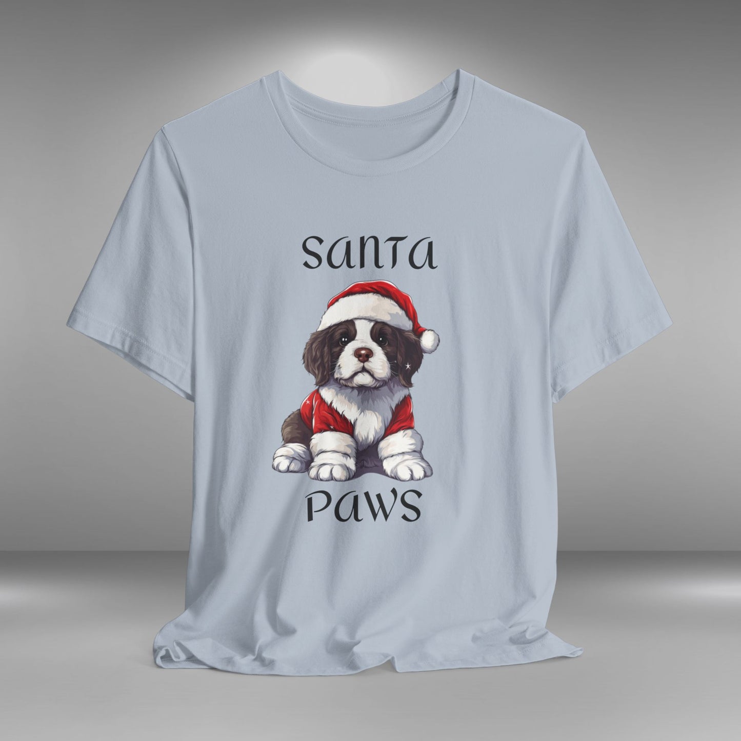 Santa Paws - St. Bernard - Christmas T-shirt