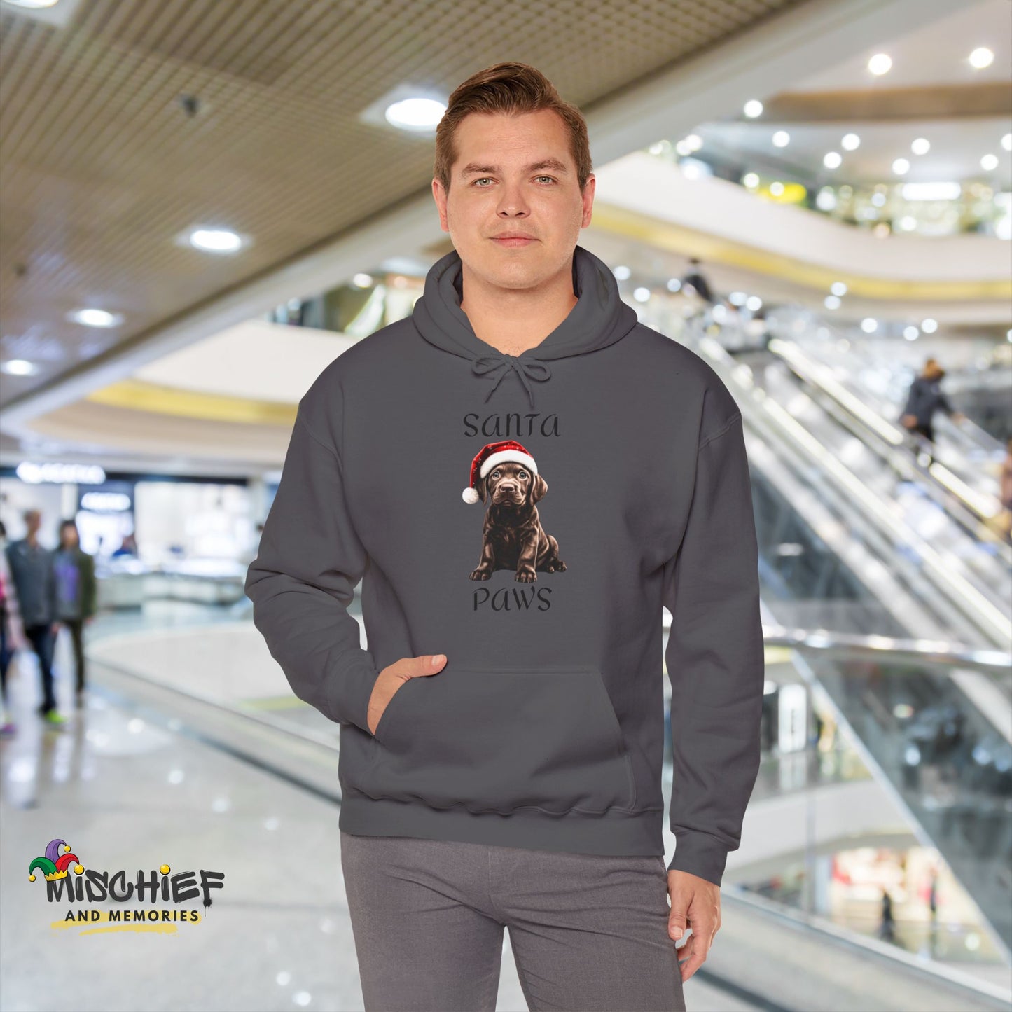 Santa Paws - Chocolate Lab - Christmas Hoodie