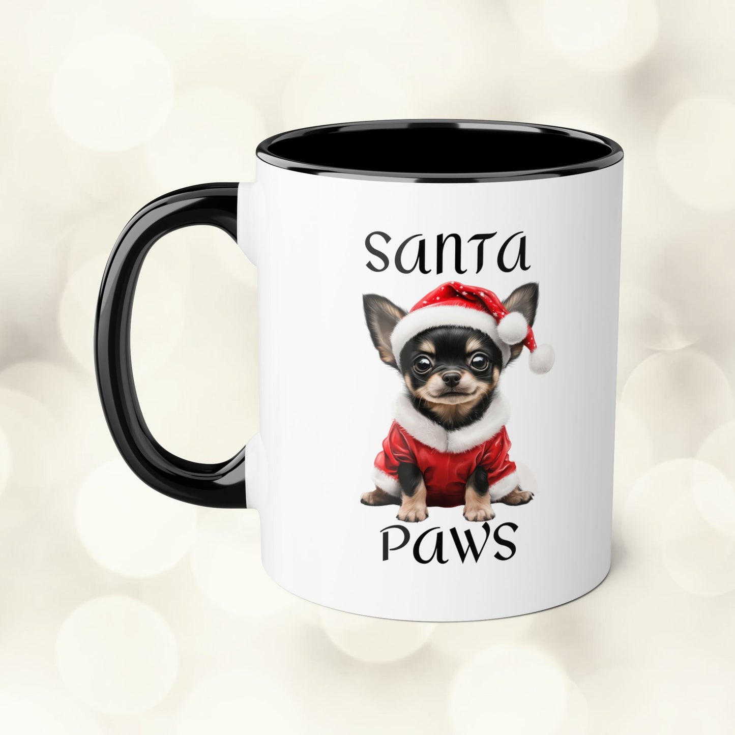 Christmas Santa Paws Mugs - Chihuahua