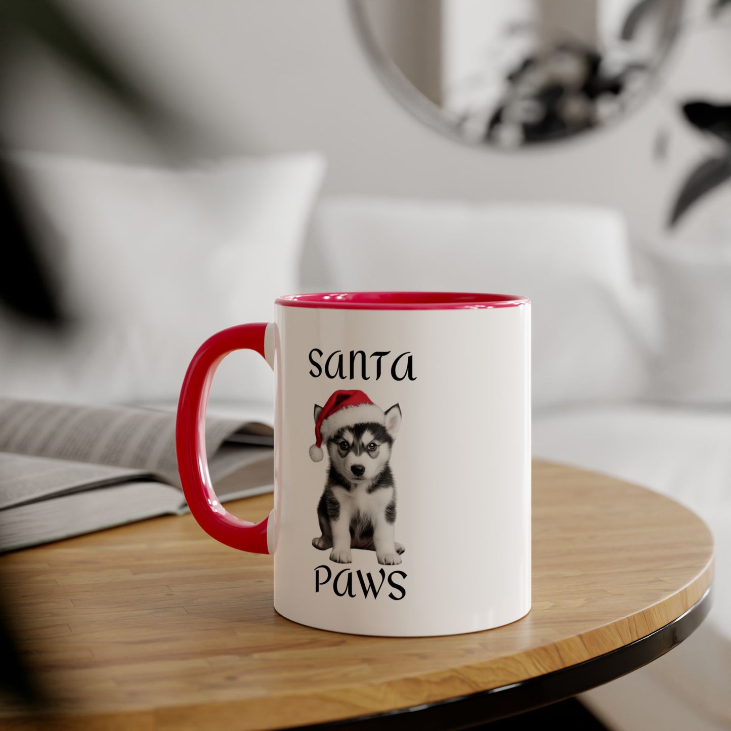 Christmas Santa Paws Mugs - Husky