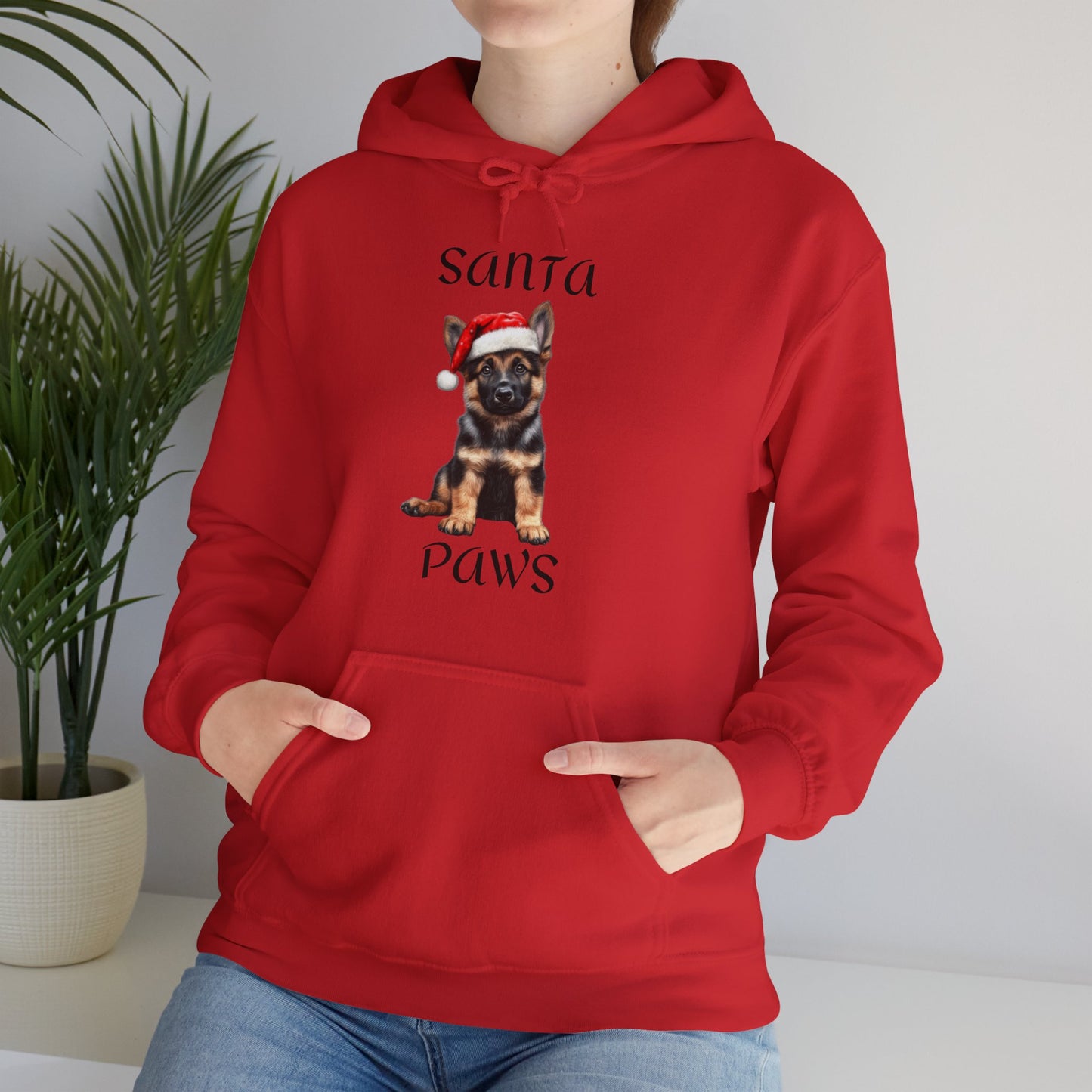 Santa Paws - German Shepherd - Christmas Hoodie