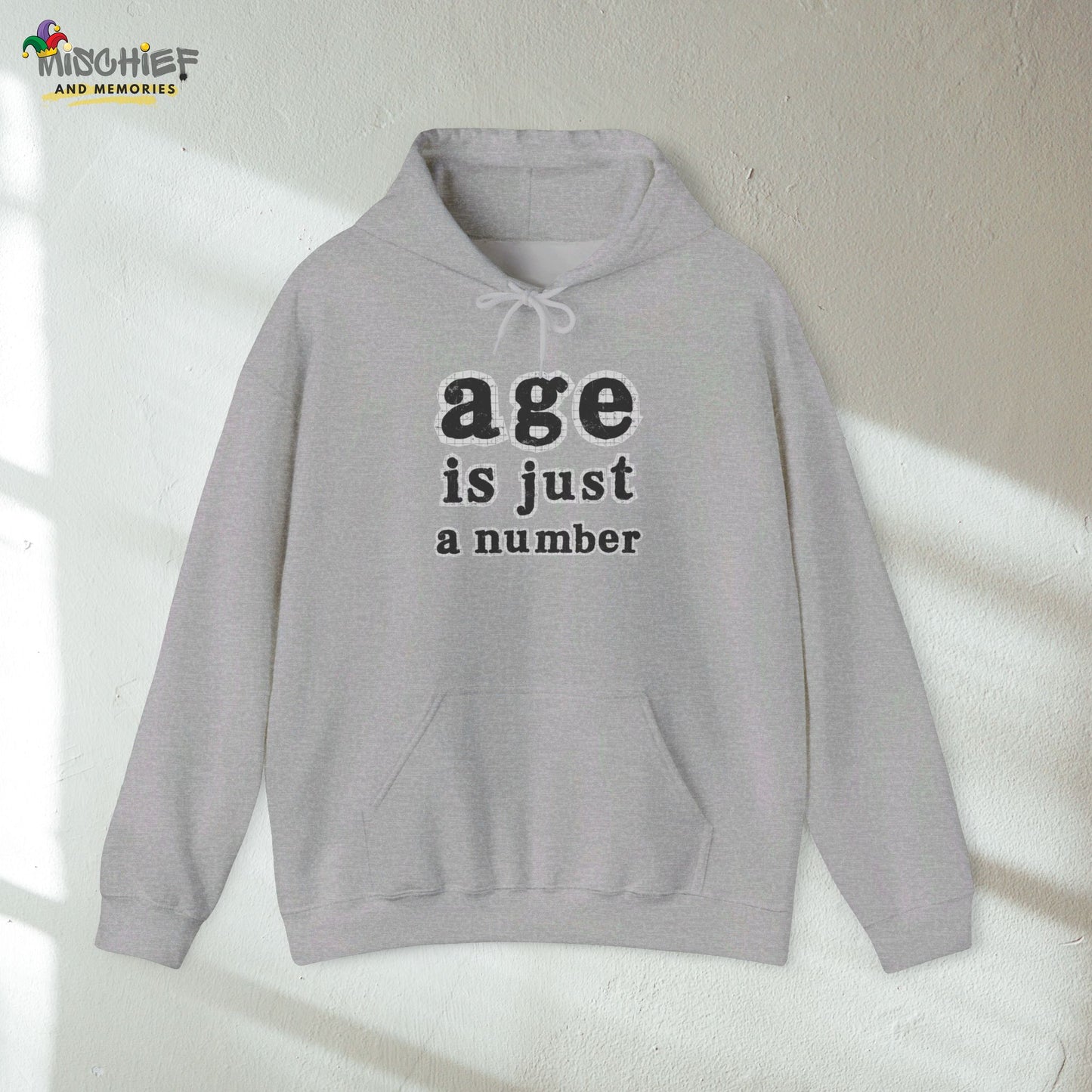 Age is Just a Number - Newsprint Hoodie