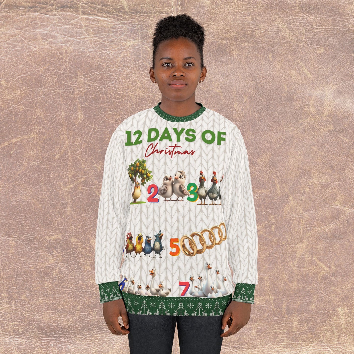 12 Days of Christmas - All Over Print - Ugly Christmas Sweater