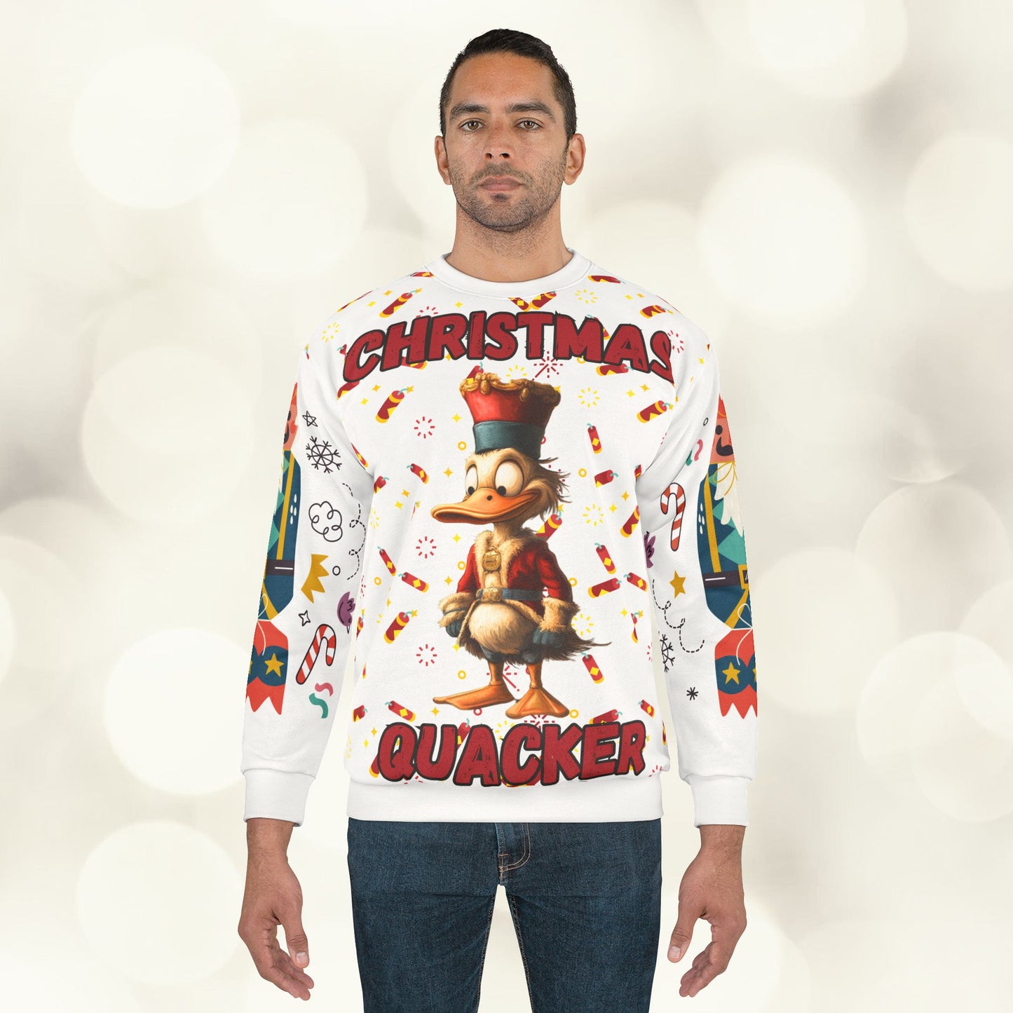 Christmas Quacker - All Over Print - Ugly Christmas Sweater