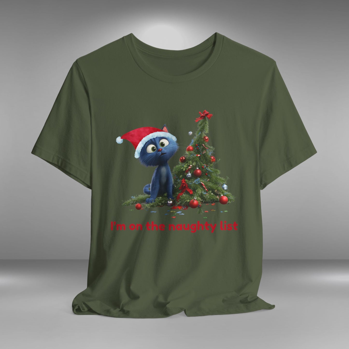 I'm on the Naughty List (Kitten) - Christmas T-shirt