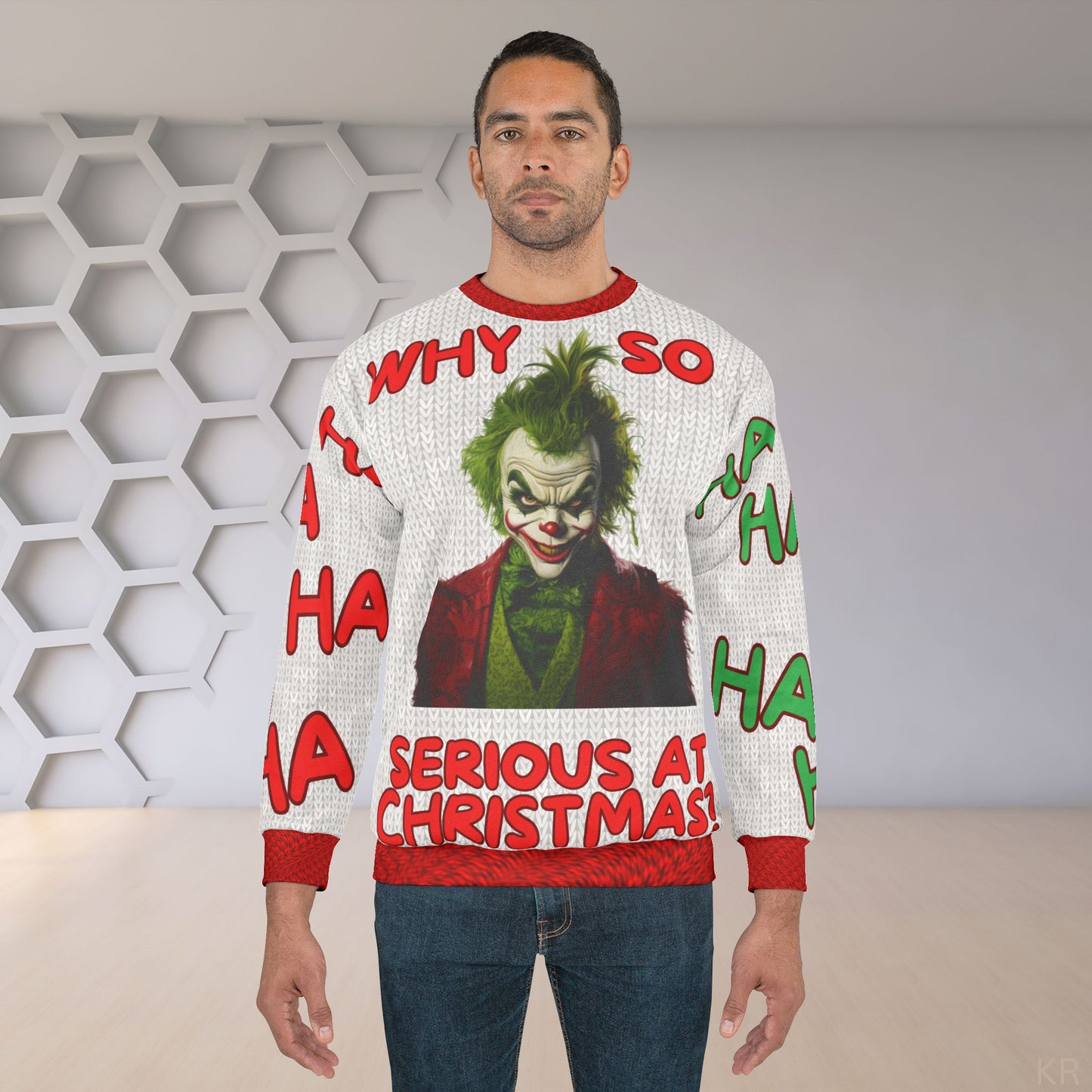 Grinchy Joker - All Over Print - Ugly Christmas Sweater