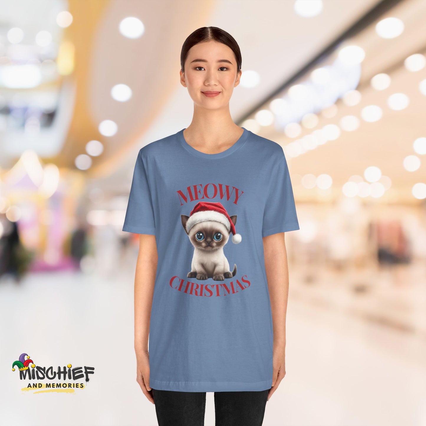 Meowy Christmas - Siamese - Christmas T-shirt