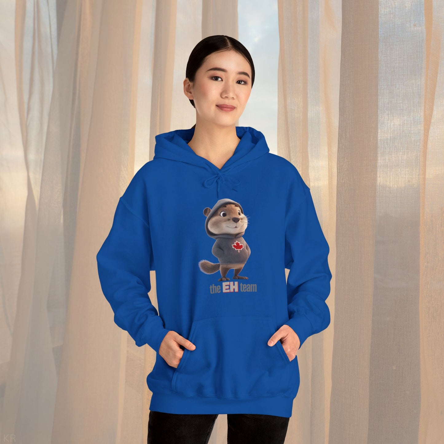 Hooded Sweatshirt - The 'Eh' Team Funny Canadian Beaver Design