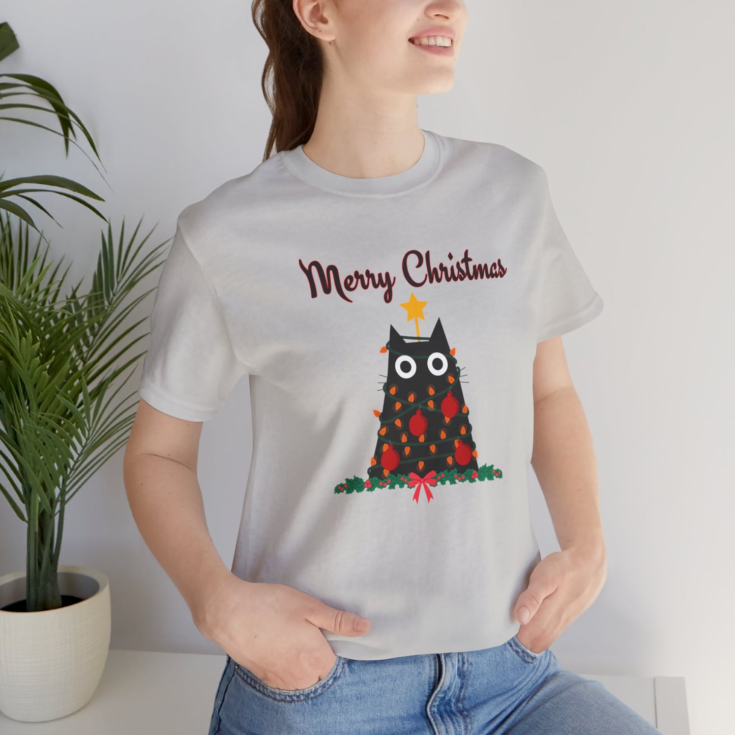 Christmas Tree Kitty - Christmas T-shirt