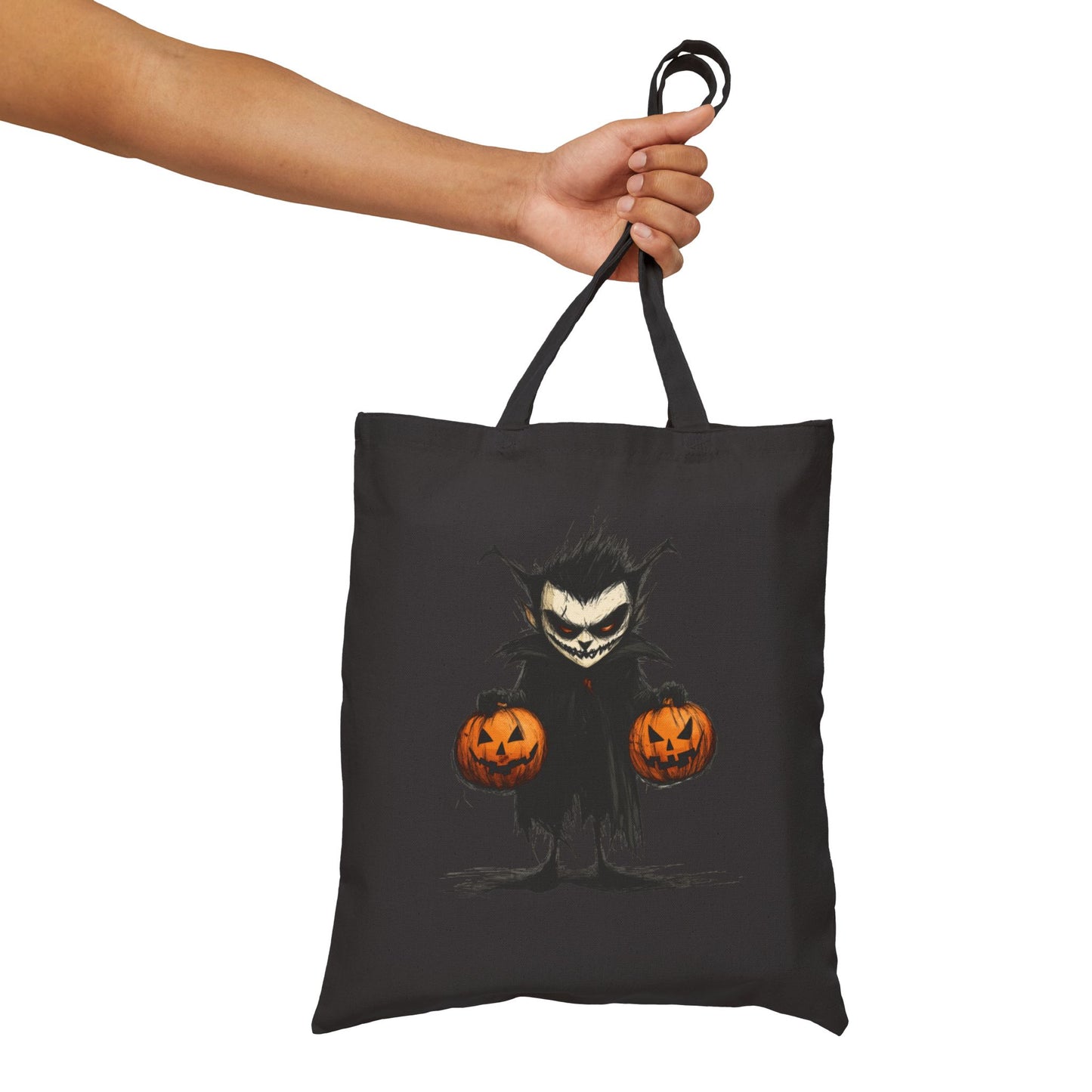 Cotton Canvas Tote Bag - Spooky Trick or Treat Bag!