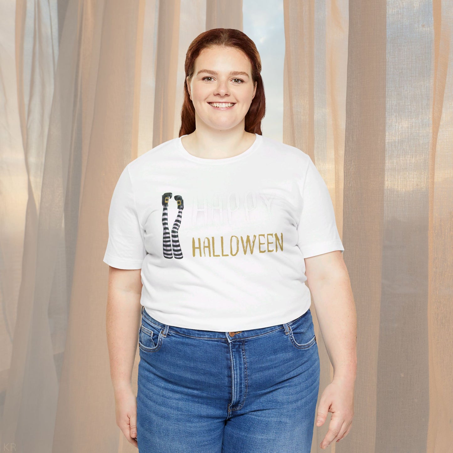 Halloween T-shirt - Spooky Witch Socks Design