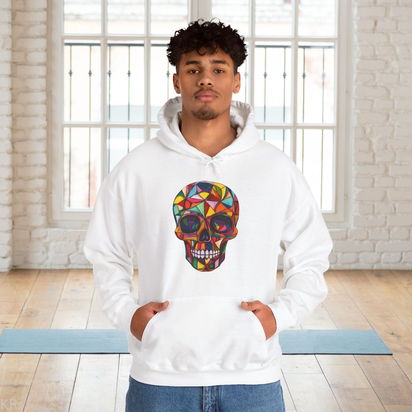 Cubism Art Sugar Skull Hoodie