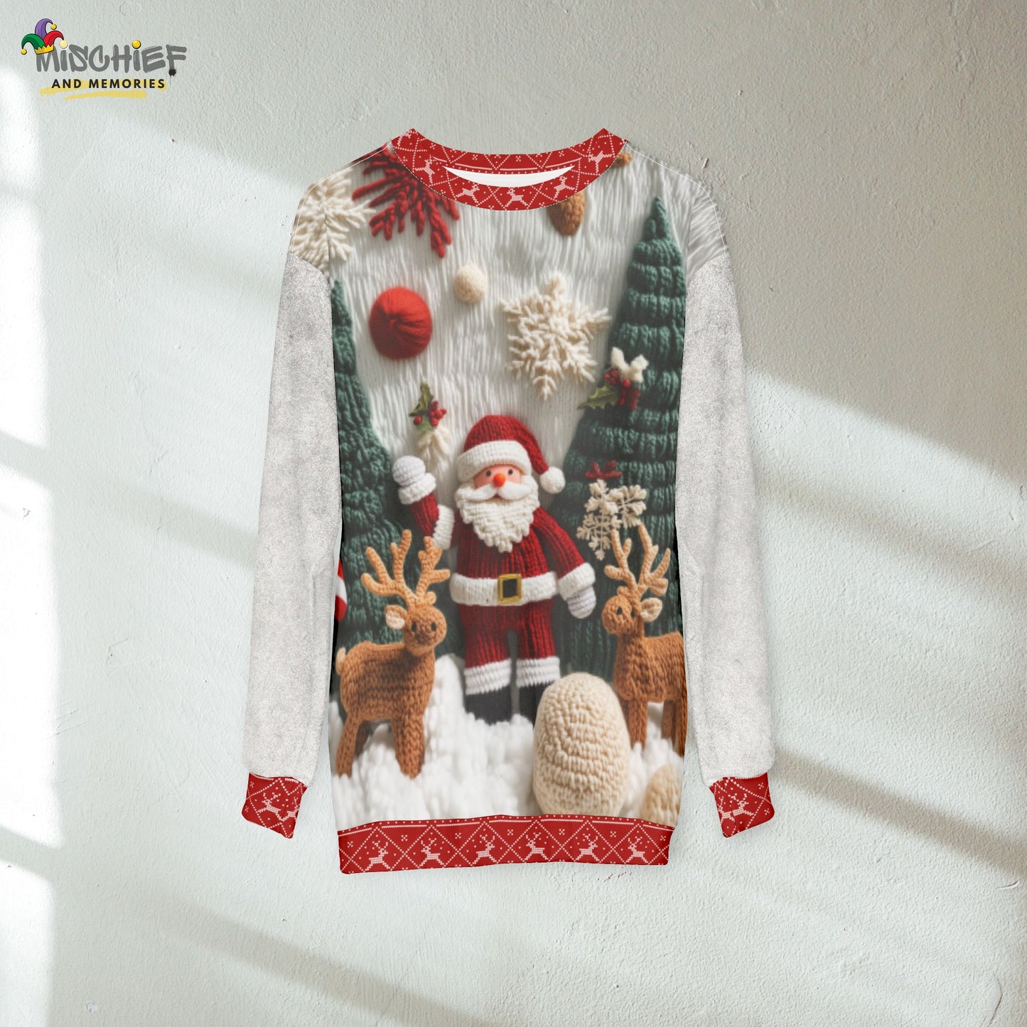 Knit Santa - All Over Print - Ugly Christmas Sweater