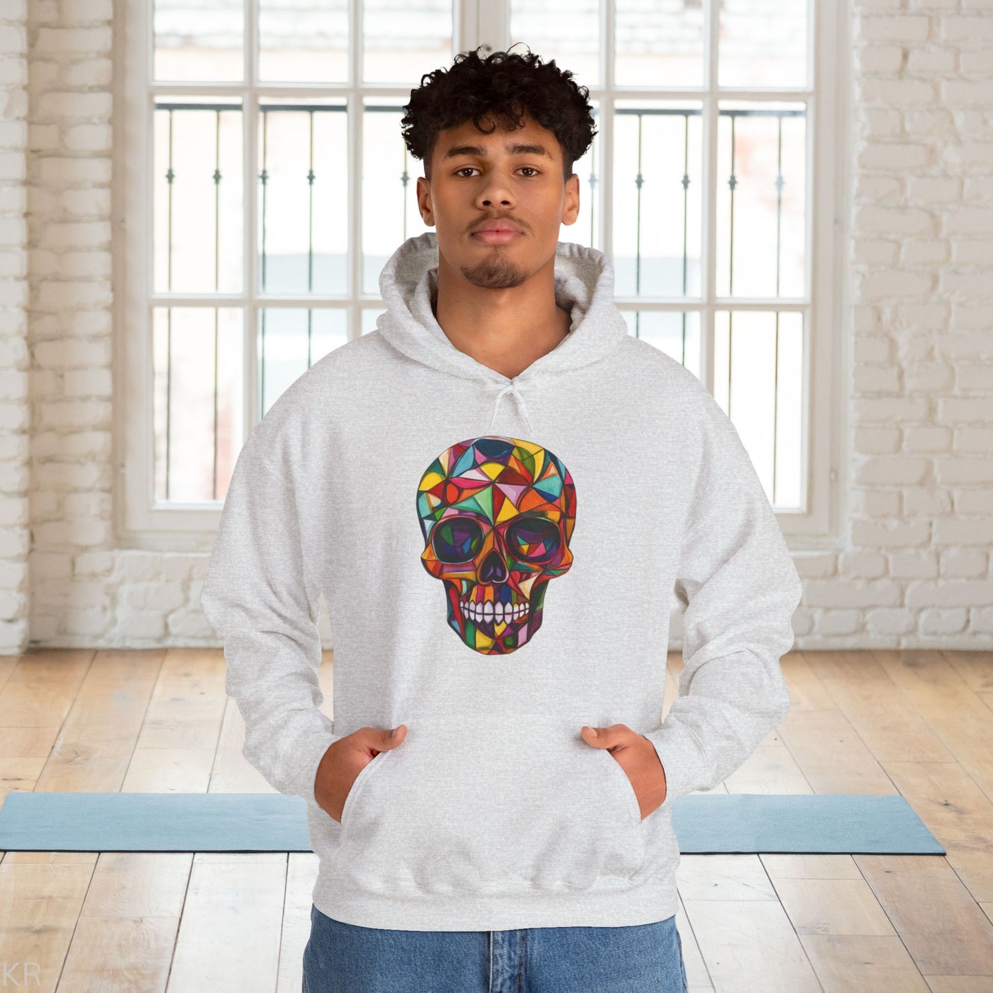 Cubism Art Sugar Skull Hoodie