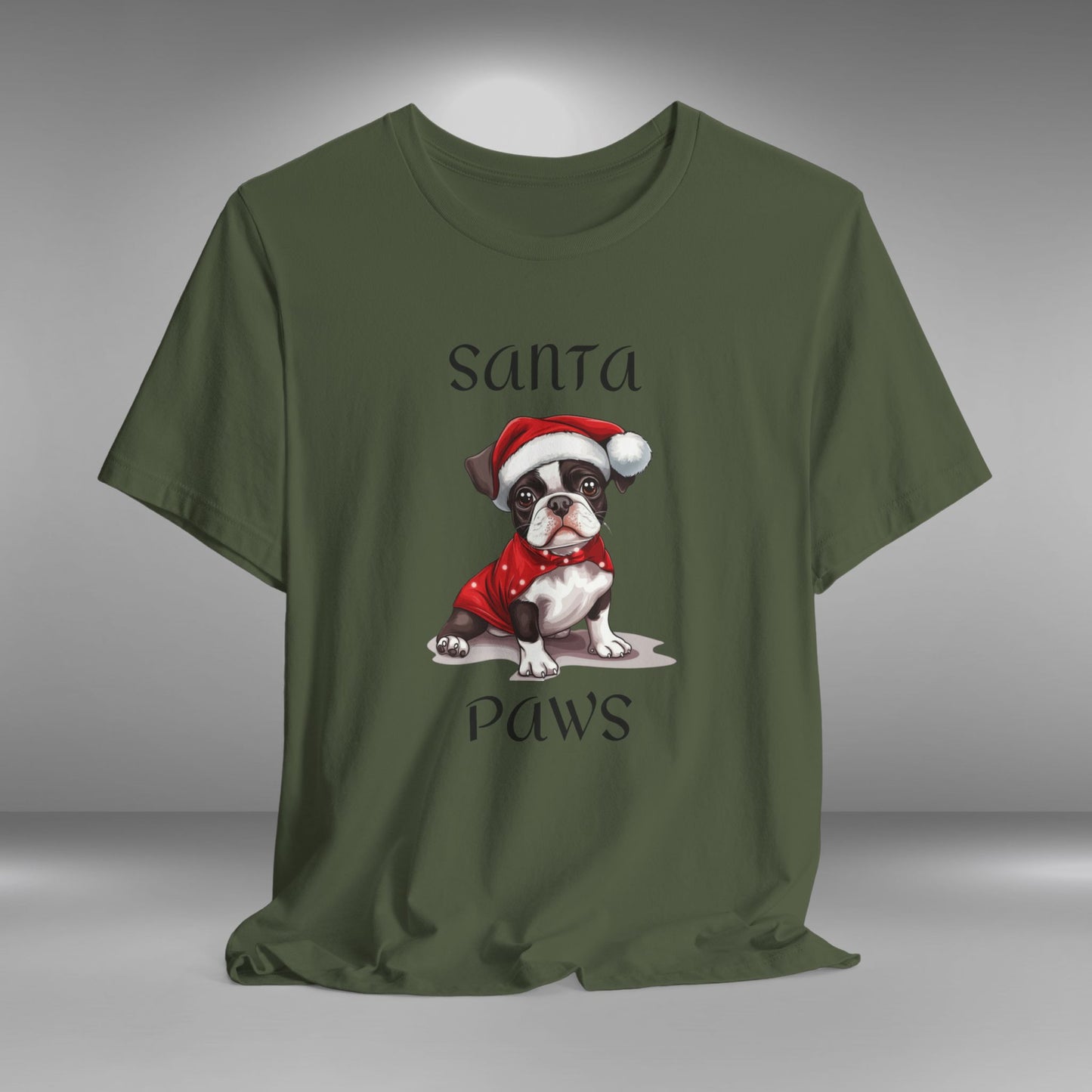 Santa Paws - Boston - Christmas T-shirt