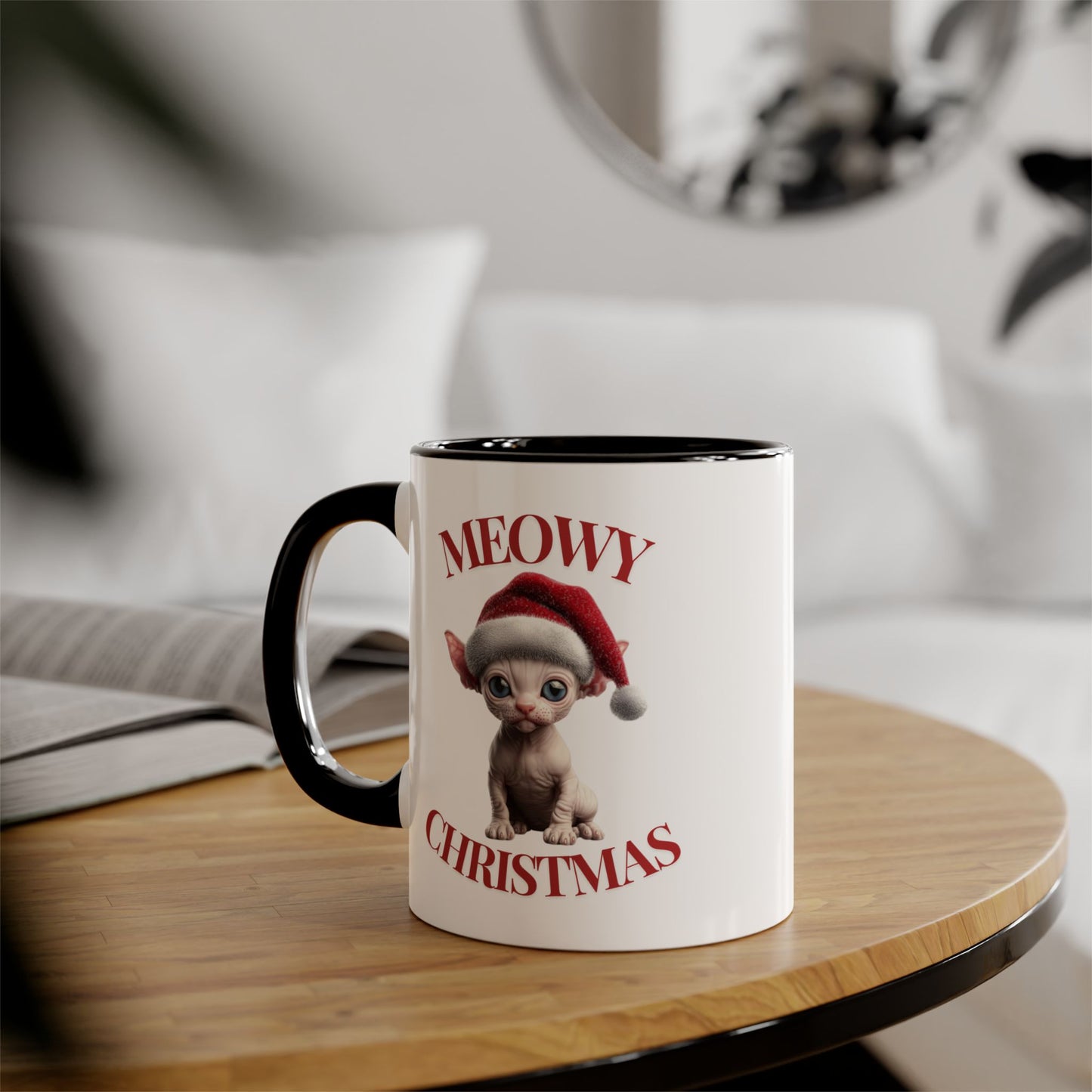 Christmas Cat Mugs - Meowy Christmas Sphynx