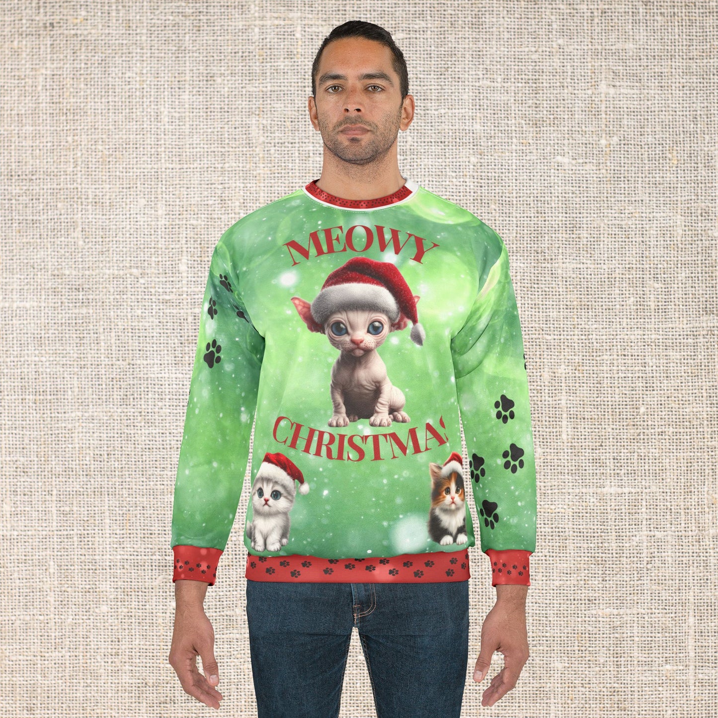 Meowy Christmas - All Over Print - Ugly Christmas Sweater