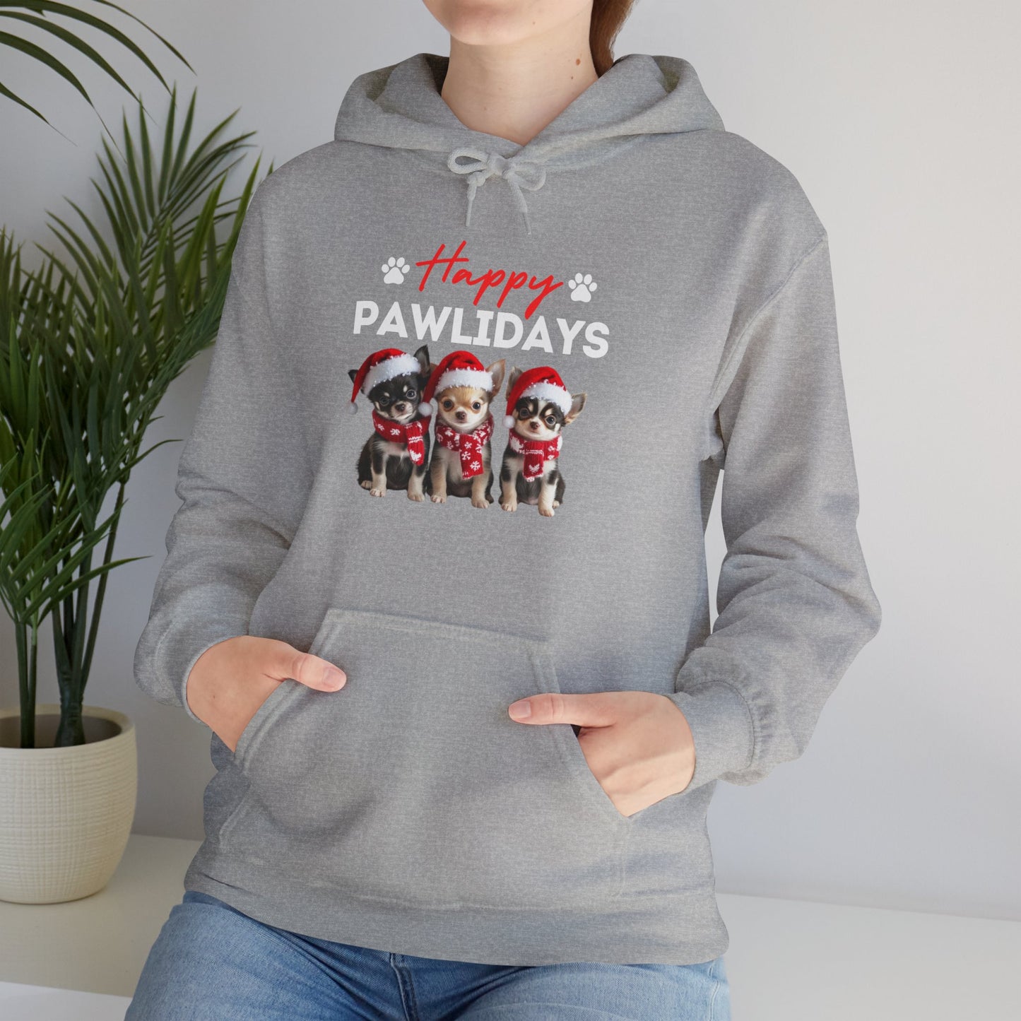 Chihuahua Hoodie - Happy Pawlidays!