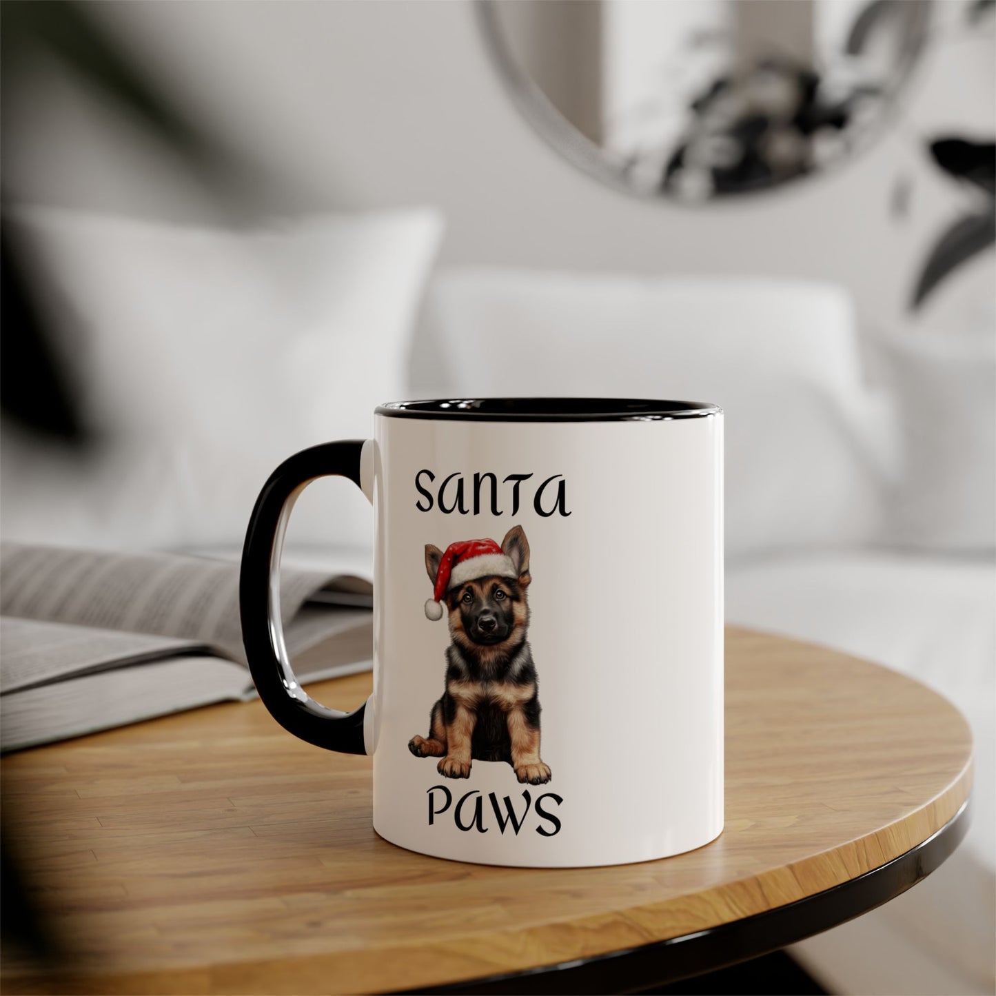 Christmas Santa Paws Mugs - German Shepherd