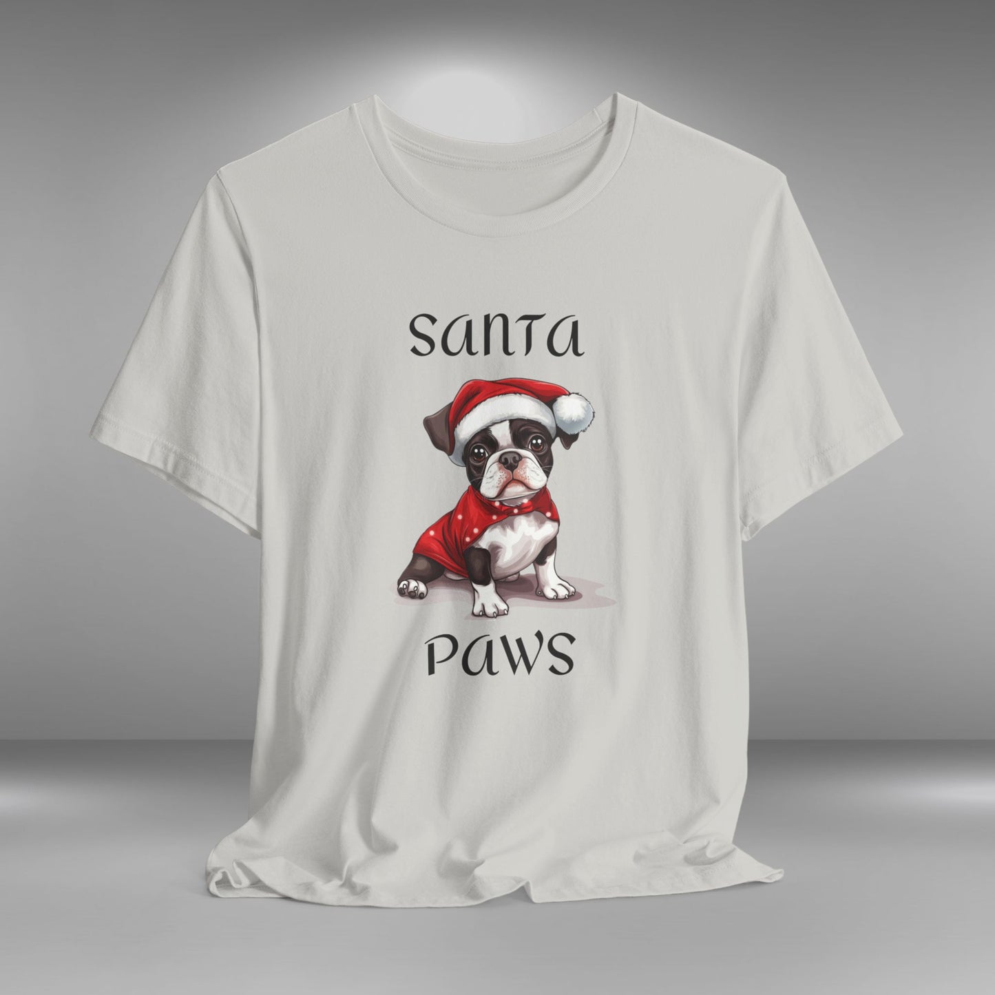 Santa Paws - Boston - Christmas T-shirt