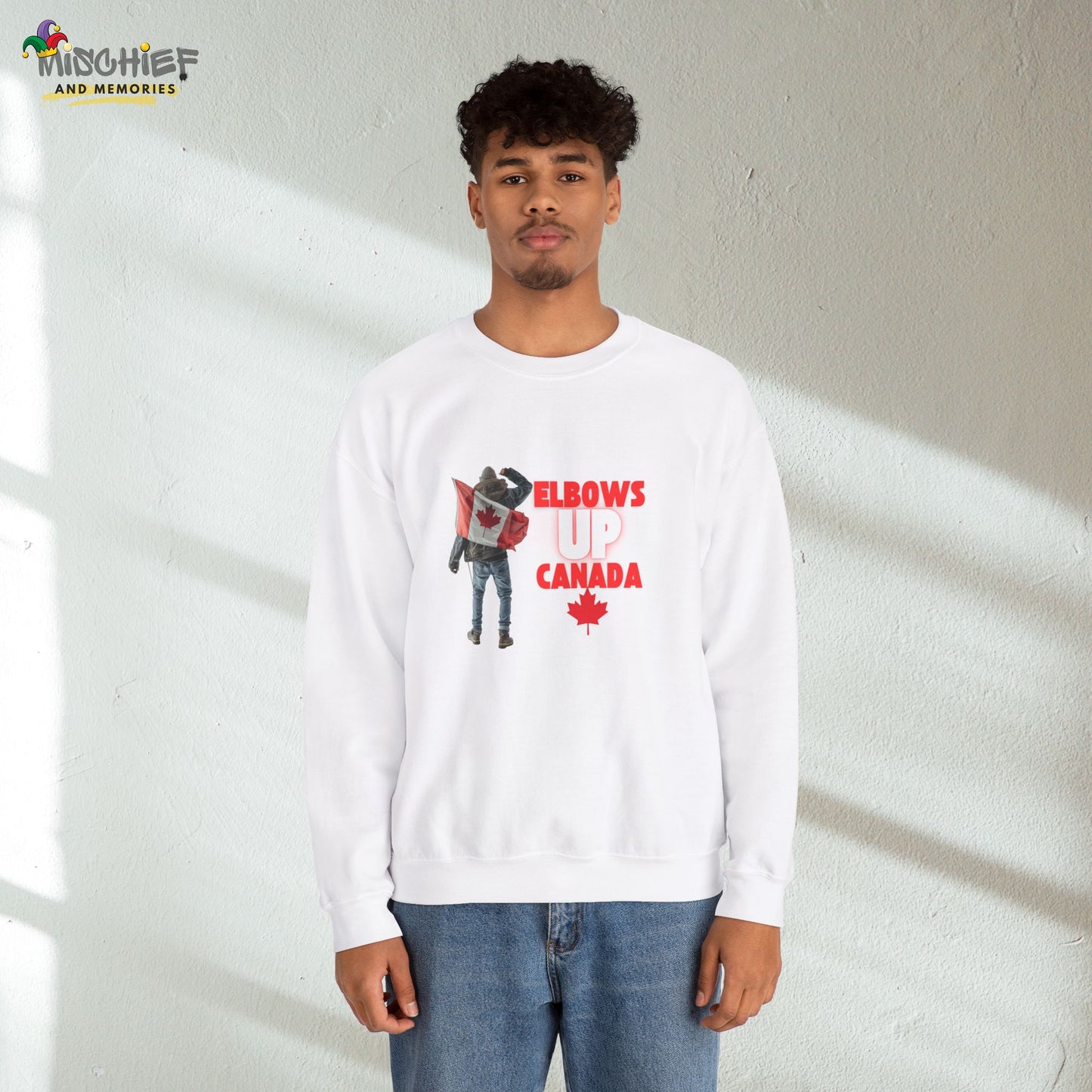 Elbows Up Canada Crewneck Sweatshirt