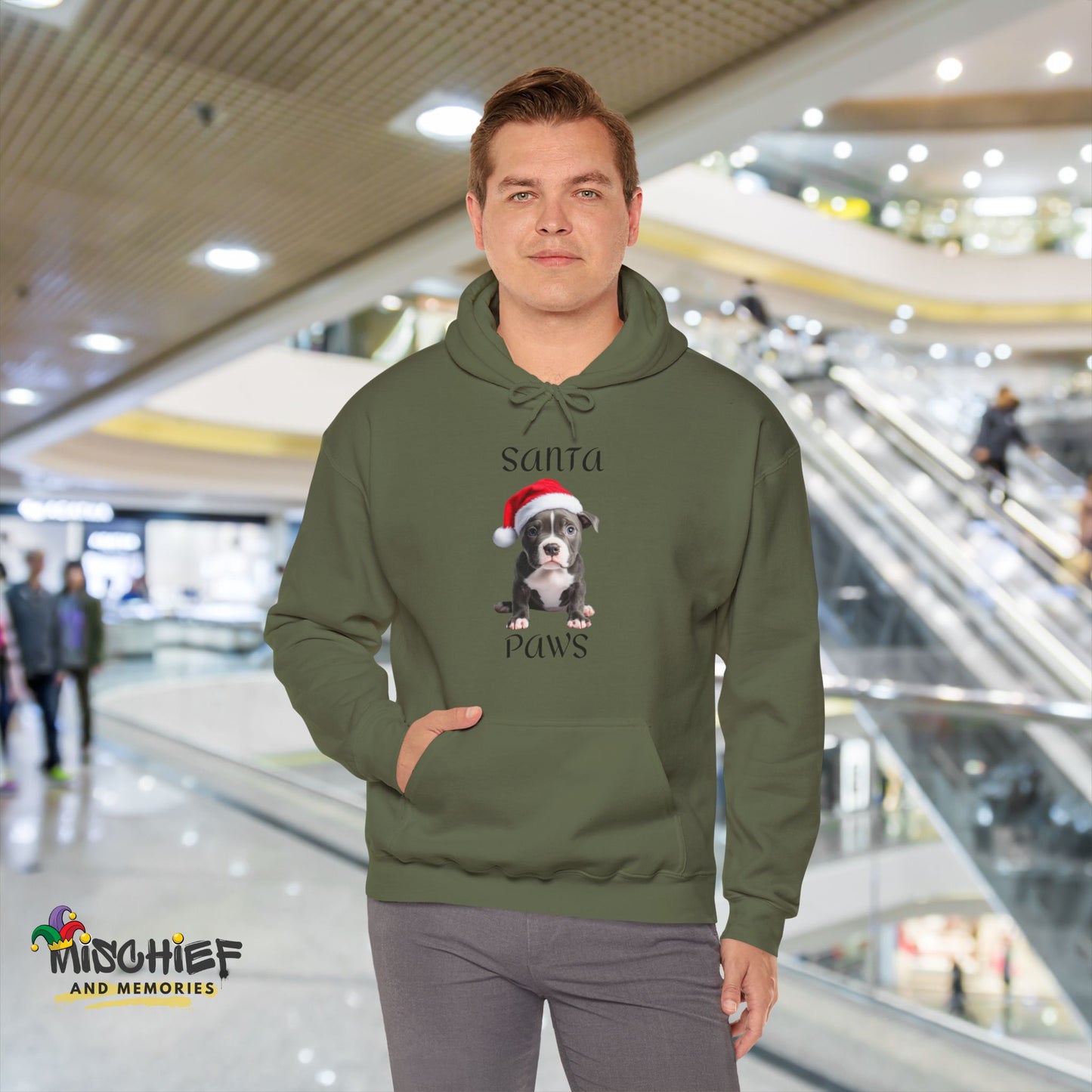 Santa Paws - Pit Bull - Christmas Hoodie