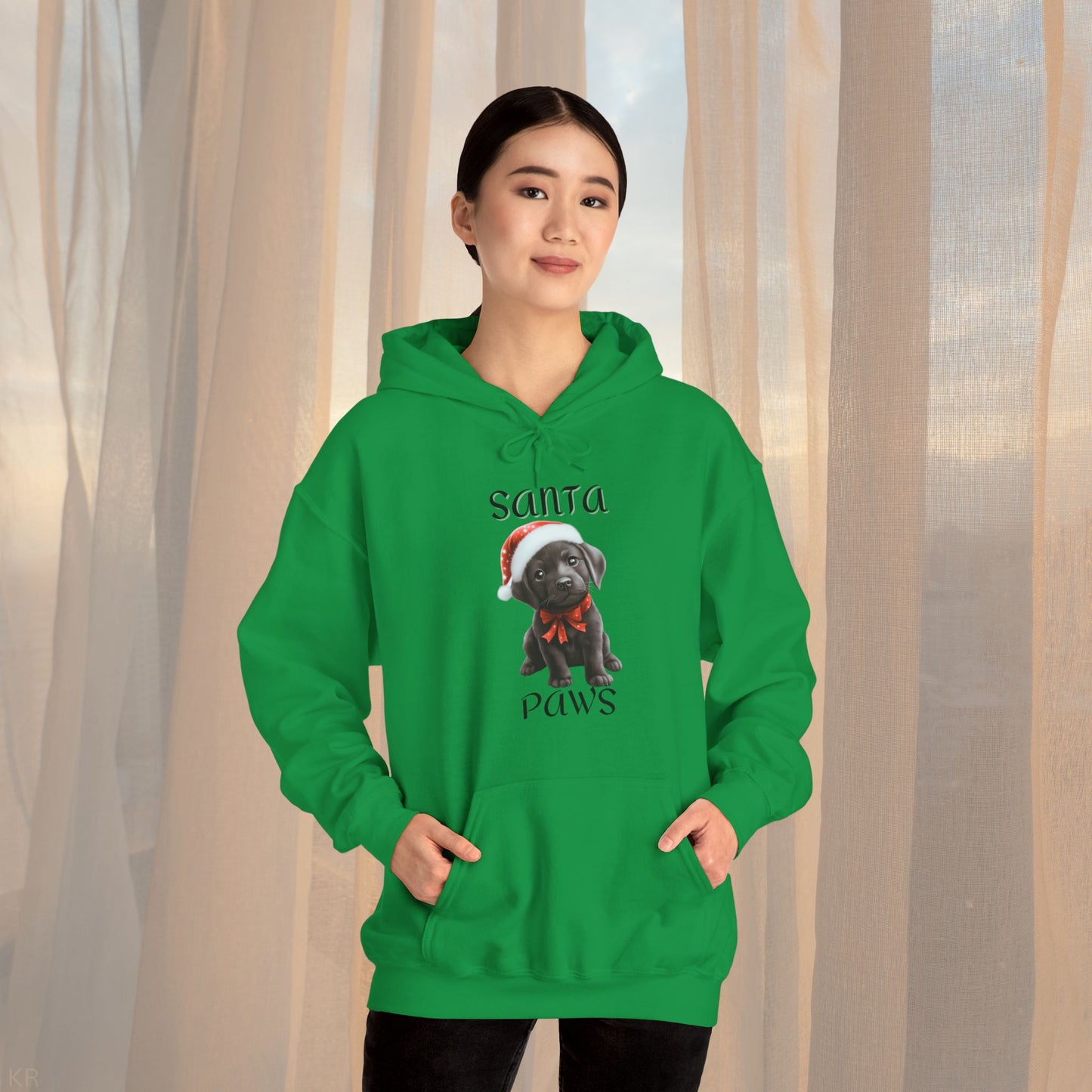 Santa Paws - Black Lab - Christmas Hoodie