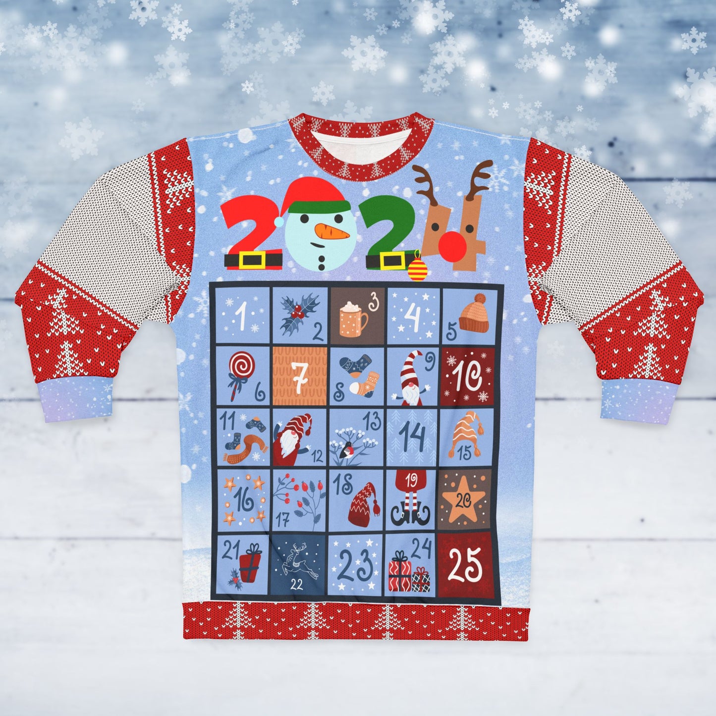 Advent Calendar - All Over Print - Ugly Christmas Sweatshirt