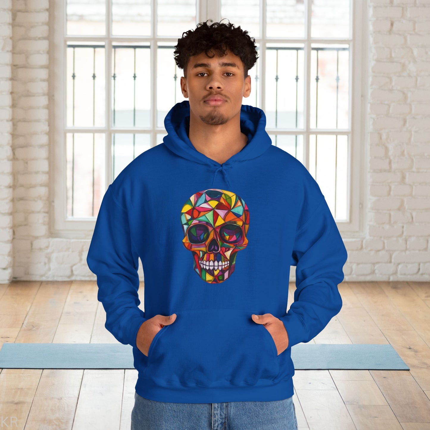 Cubism Art Sugar Skull Hoodie