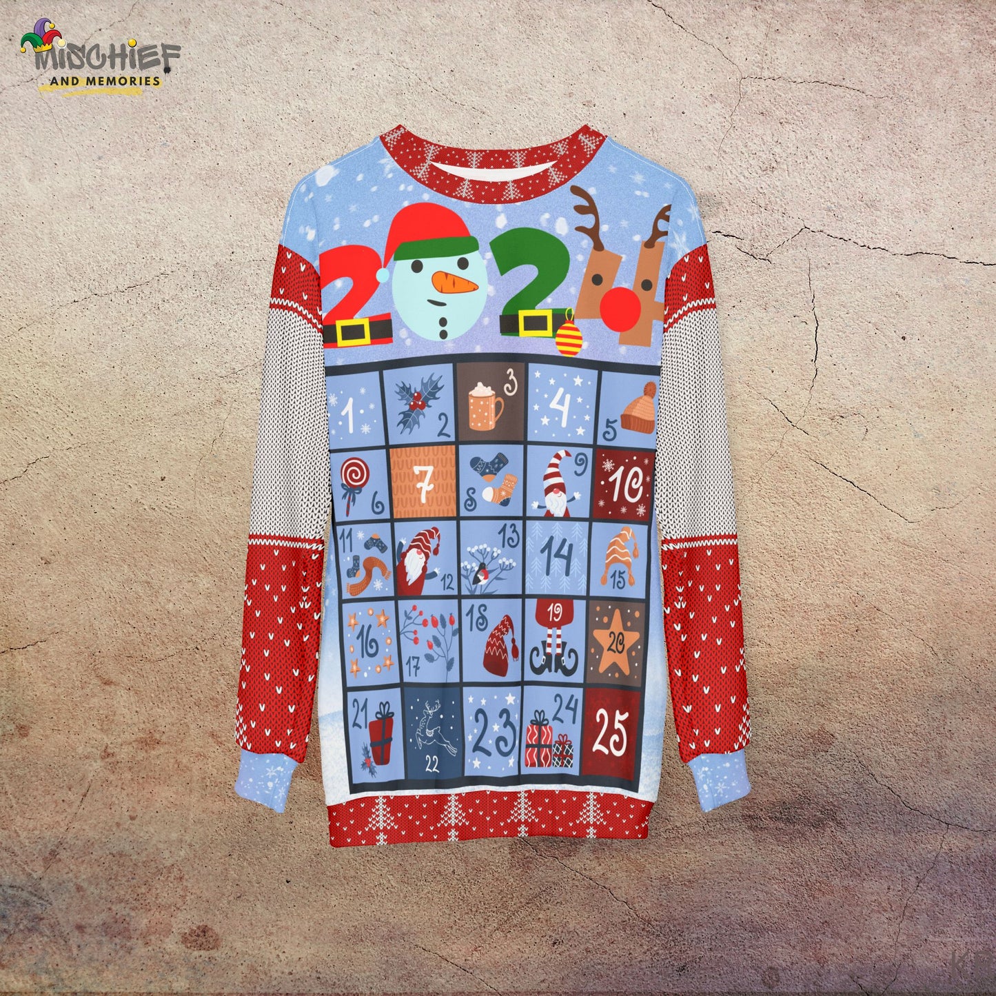 Advent Calendar - All Over Print - Ugly Christmas Sweatshirt