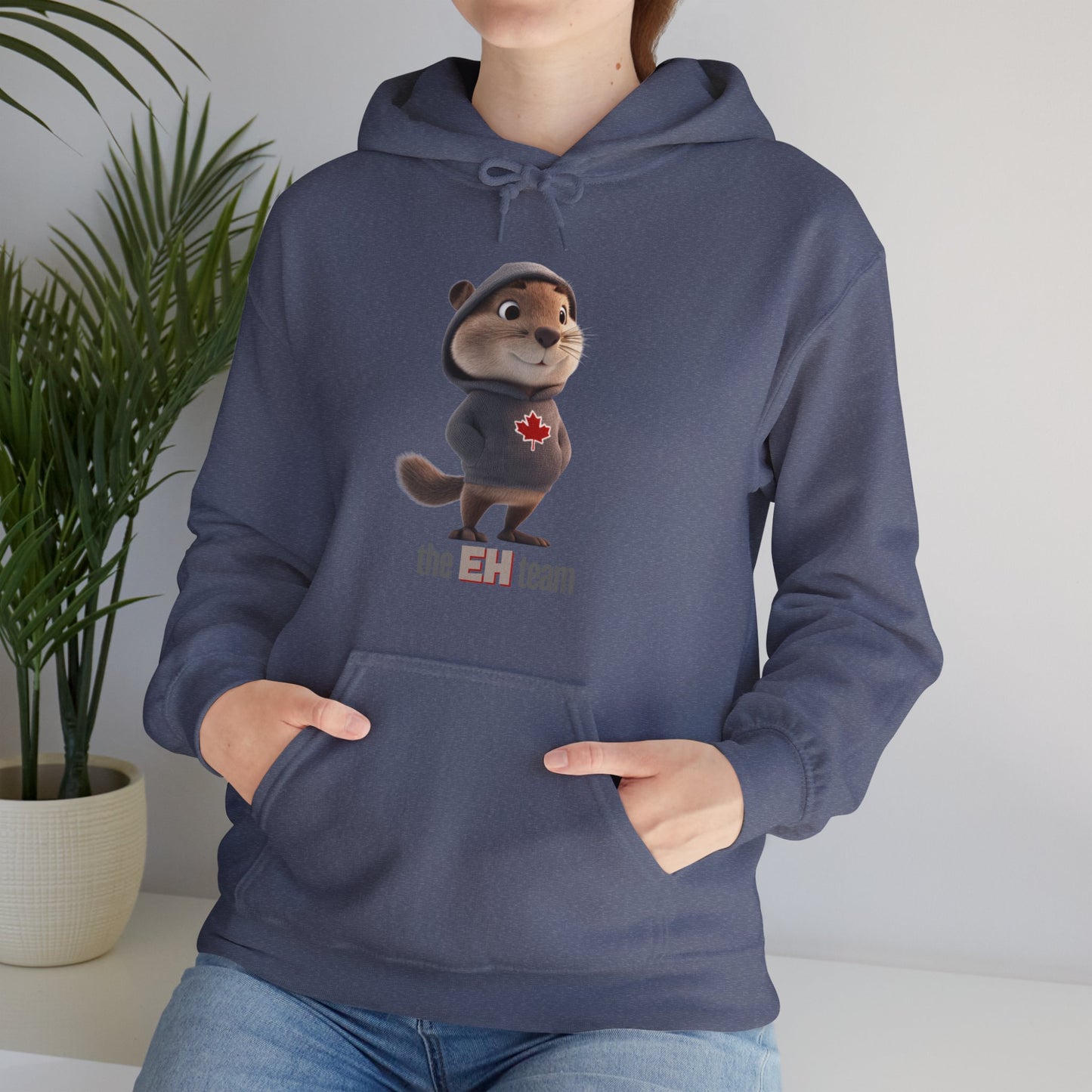 Hooded Sweatshirt - The 'Eh' Team Funny Canadian Beaver Design