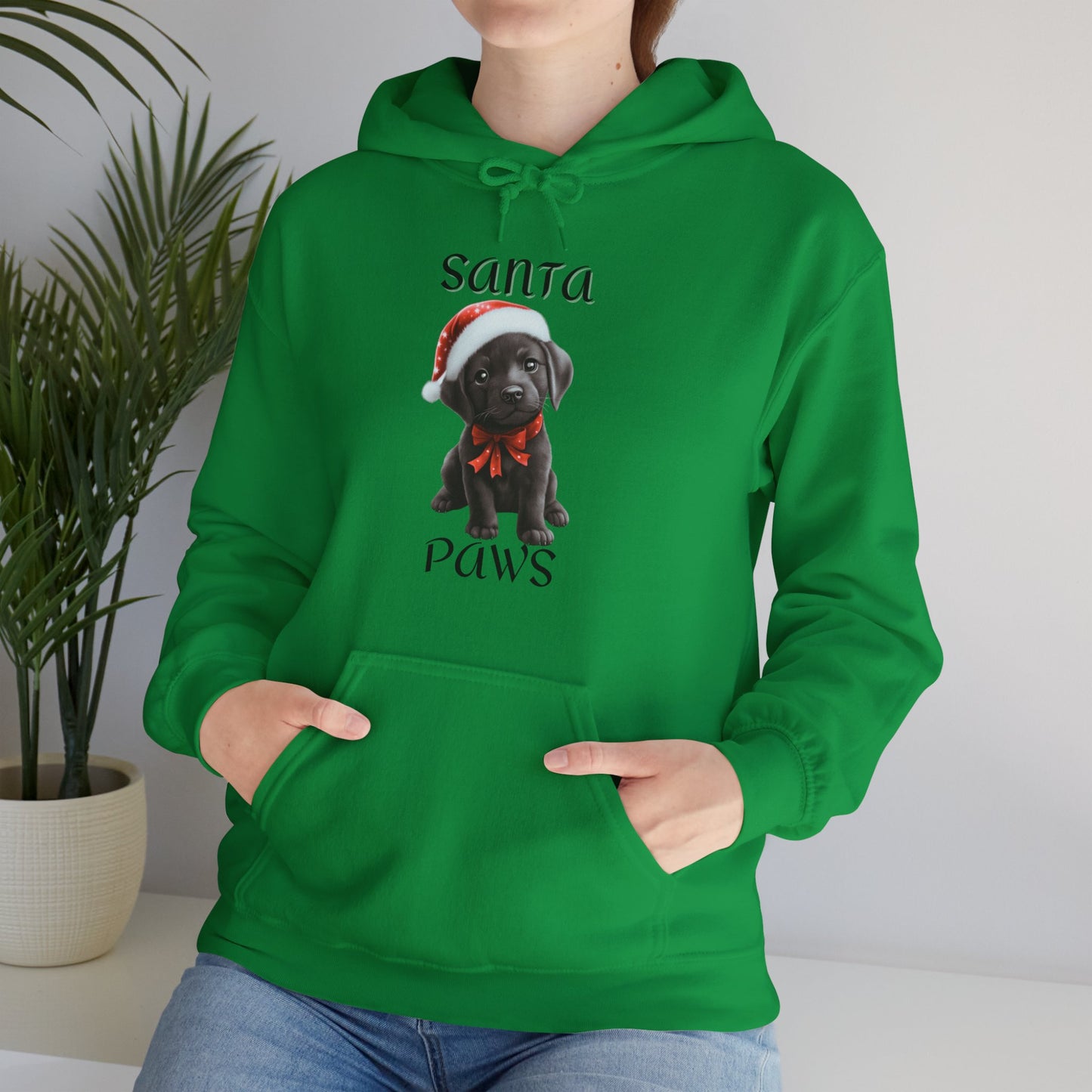 Santa Paws - Black Lab - Christmas Hoodie