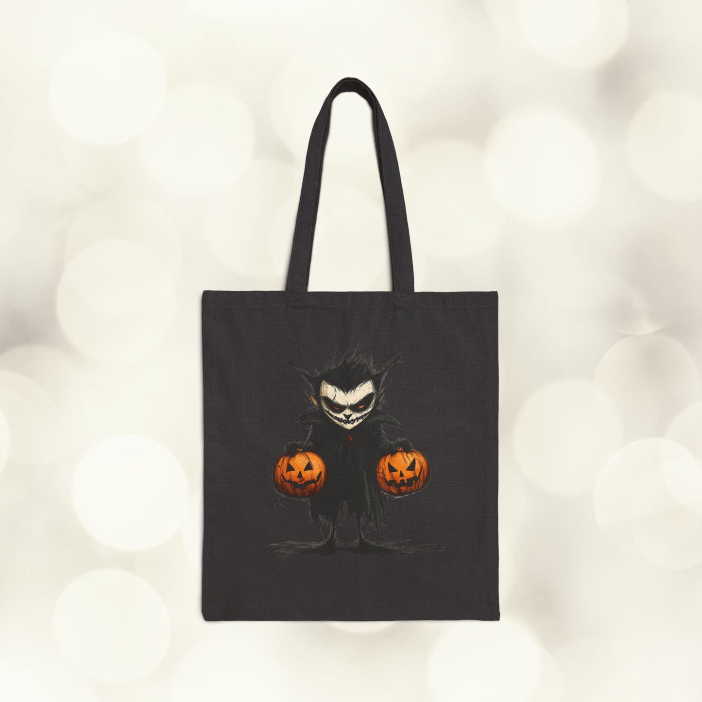 Cotton Canvas Tote Bag - Spooky Trick or Treat Bag!