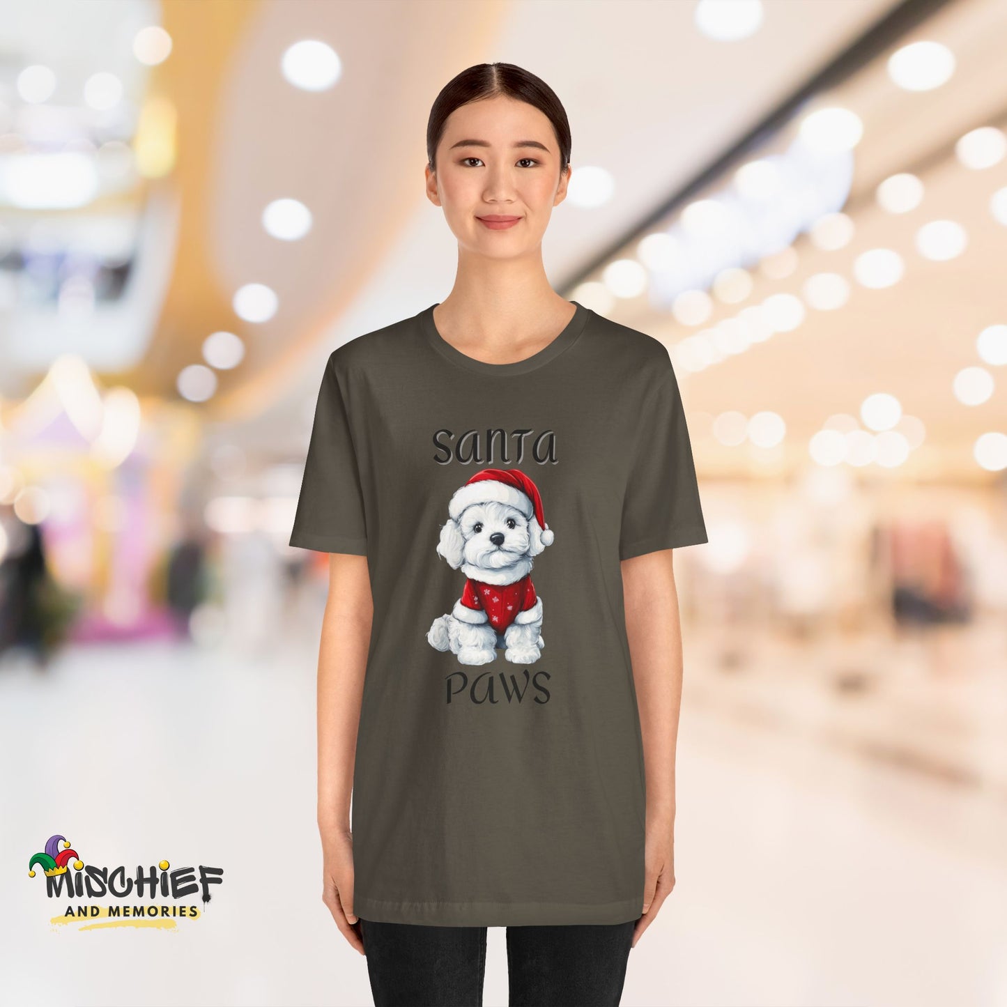 Santa Paws - Poodle - Christmas T-shirt