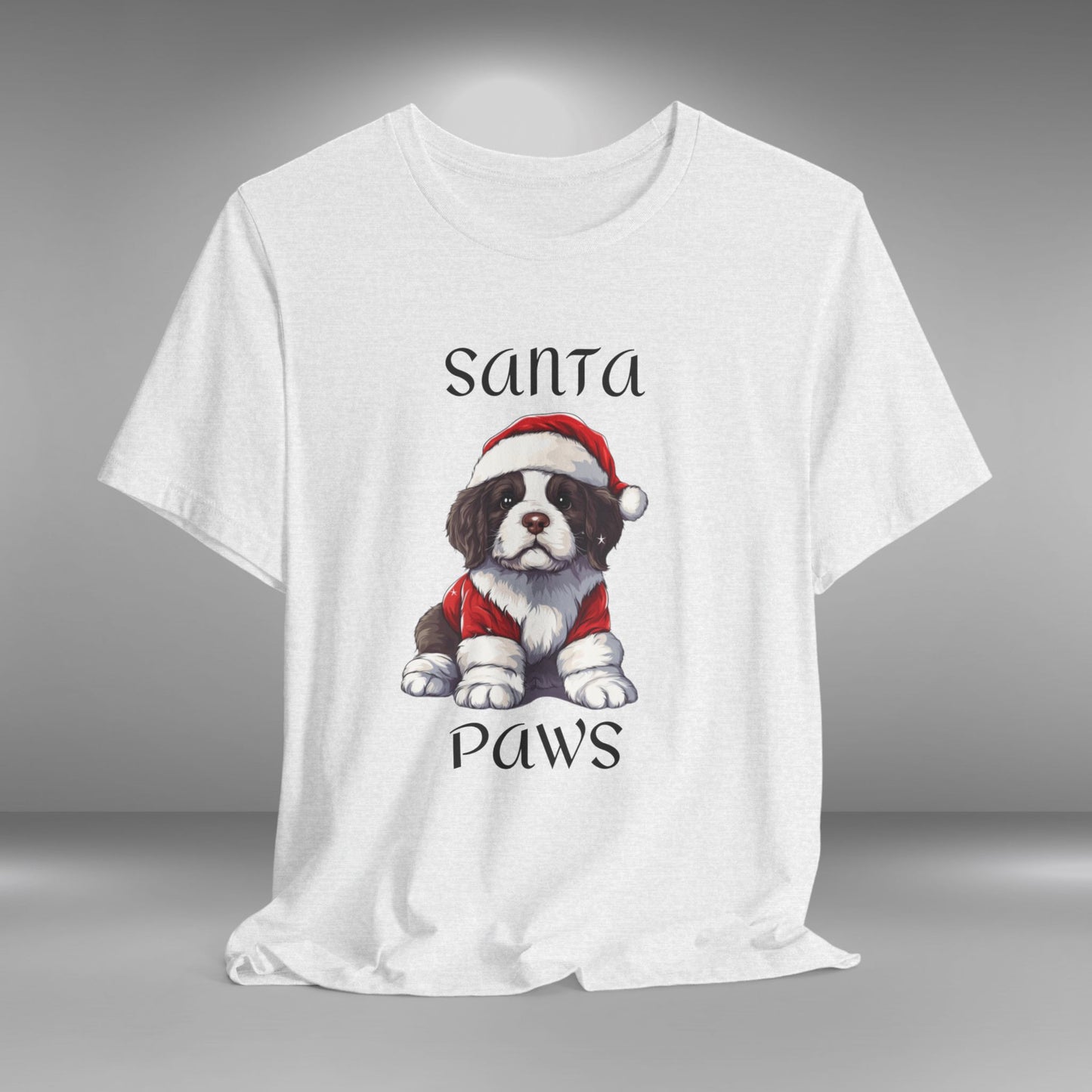 Santa Paws - St. Bernard - Christmas T-shirt