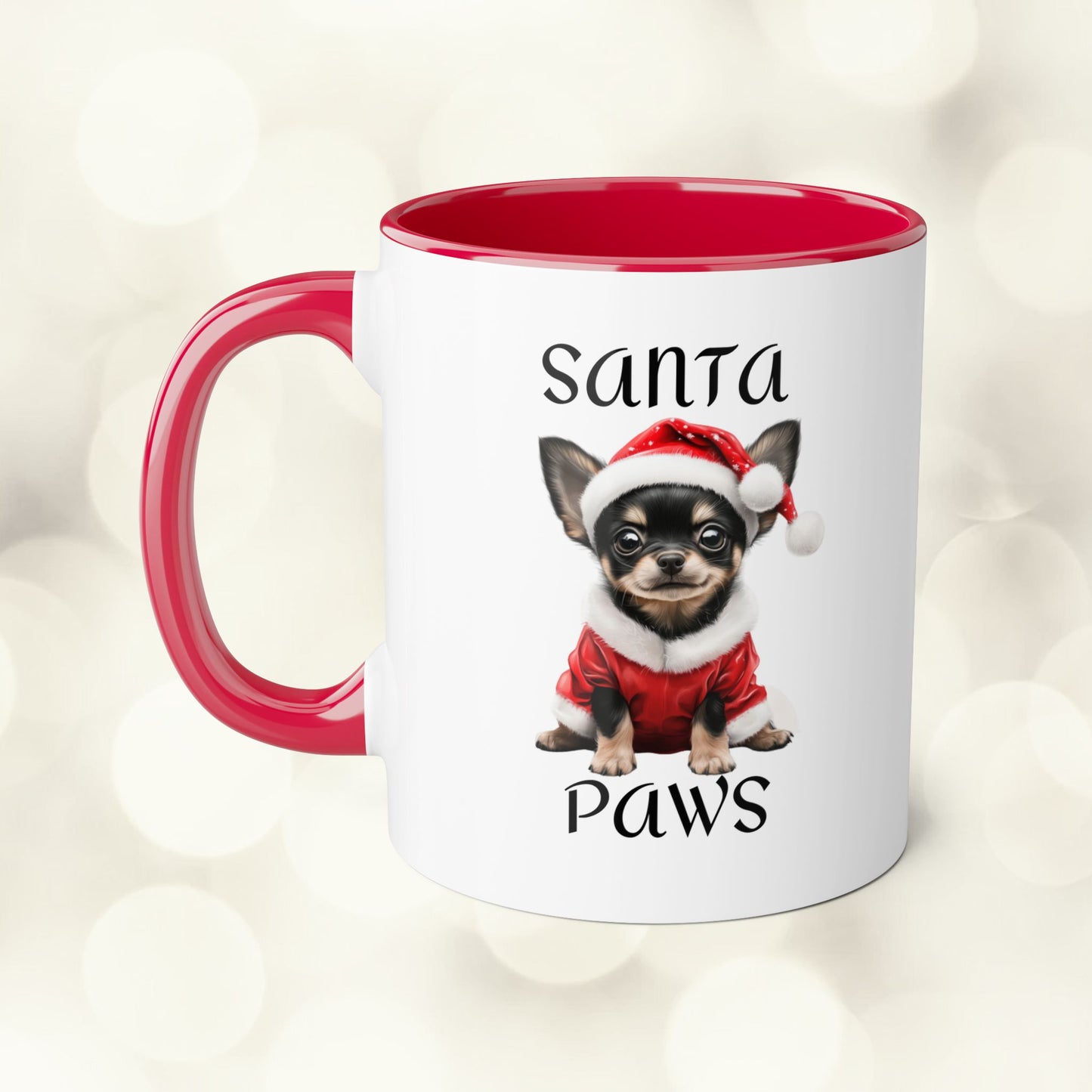 Christmas Santa Paws Mugs - Chihuahua