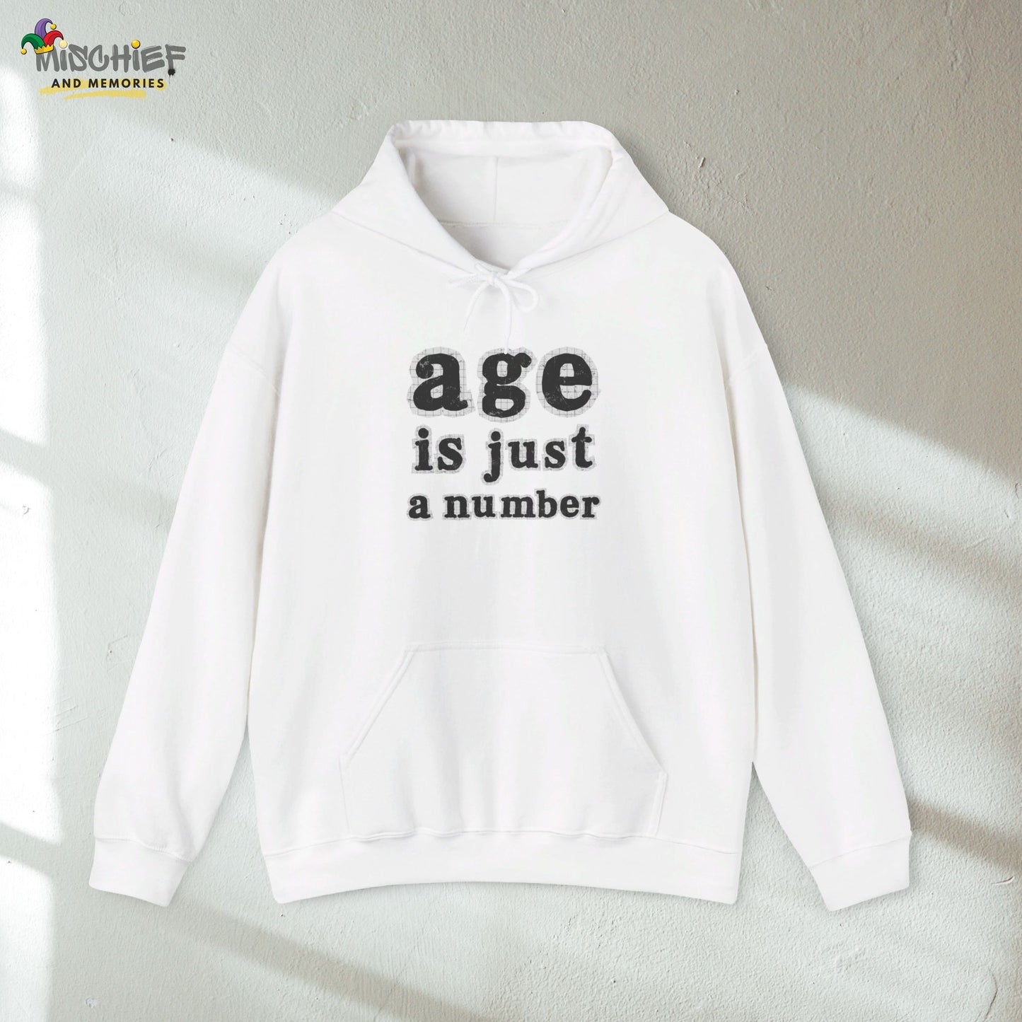 Age is Just a Number - Newsprint Hoodie