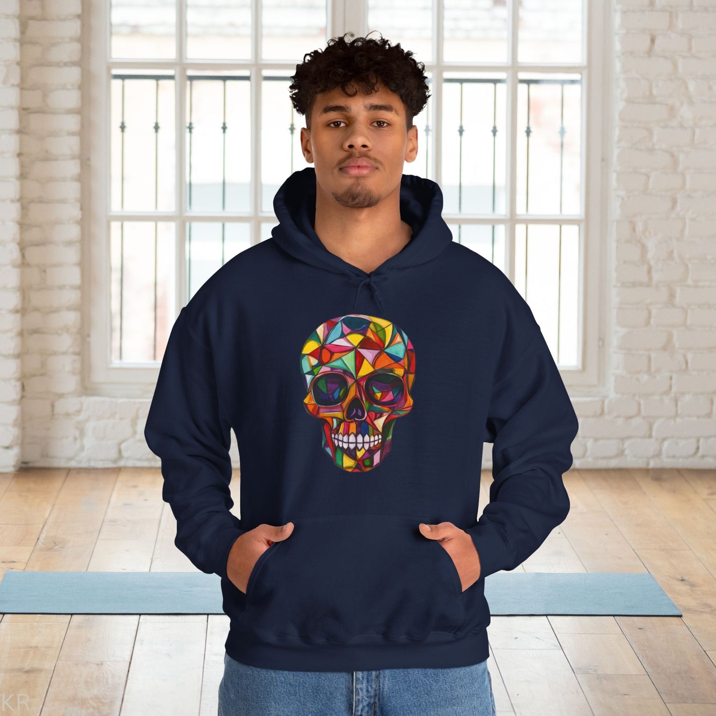 Cubism Art Sugar Skull Hoodie