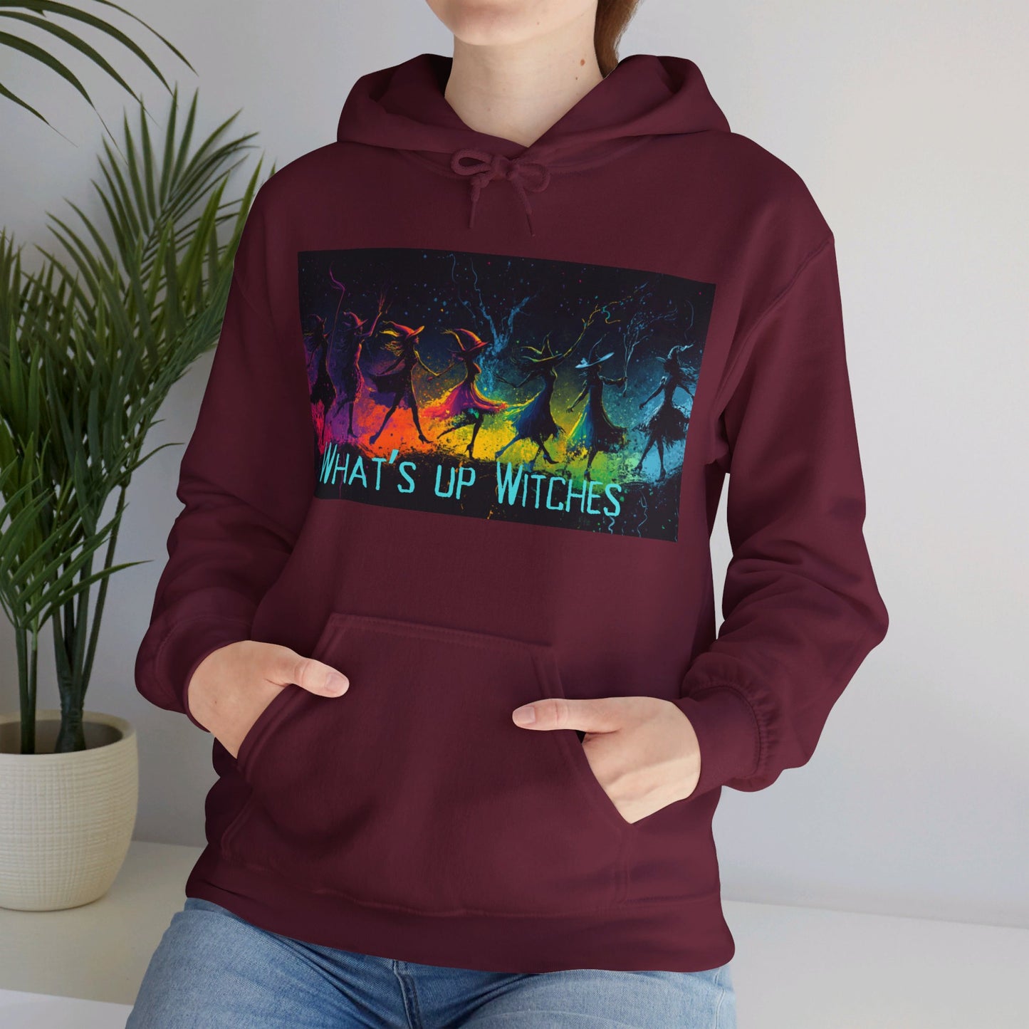 What's up Witches? Cozy hoodie for Halloween!