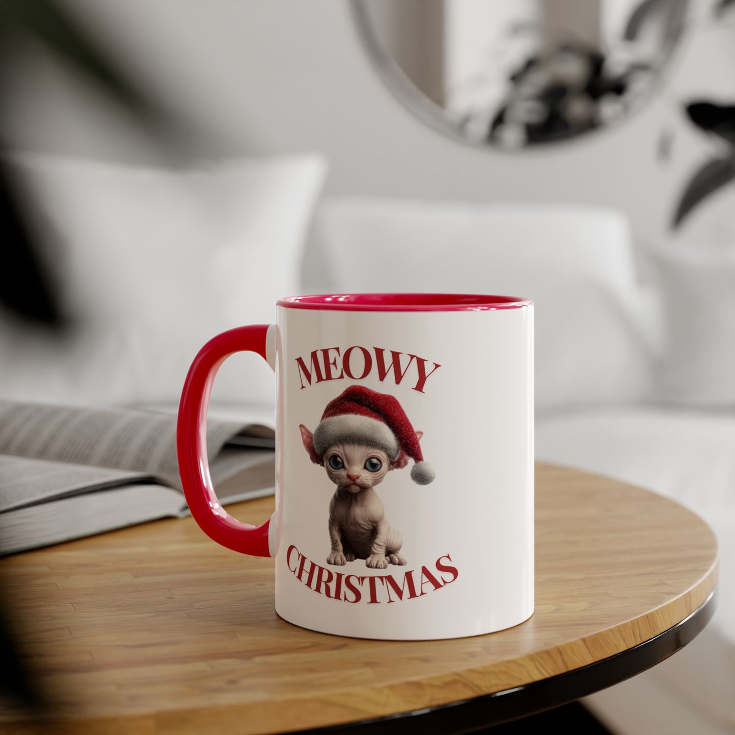 Christmas Cat Mugs - Meowy Christmas Sphynx