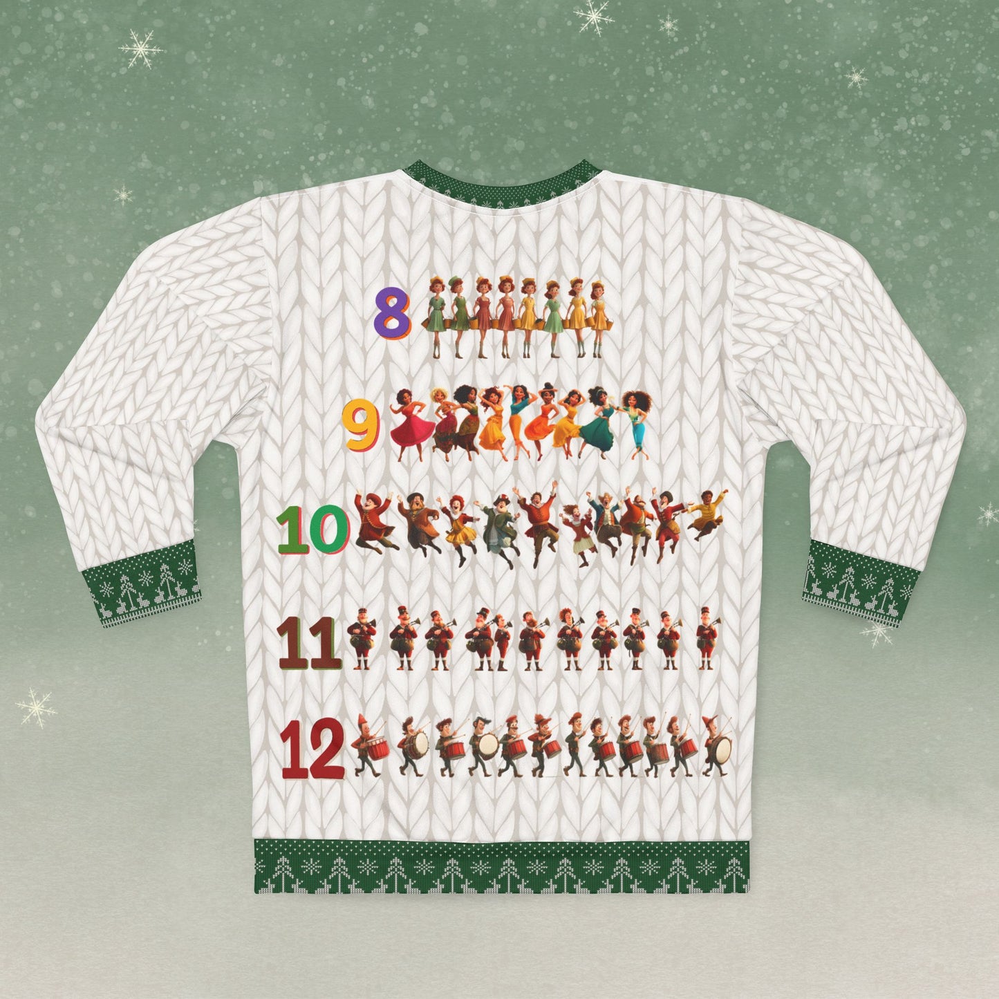 12 Days of Christmas - All Over Print - Ugly Christmas Sweater